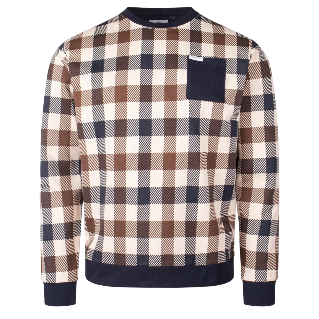 Active Macro Iconic Pocket Crewneck Marinblå Tröja