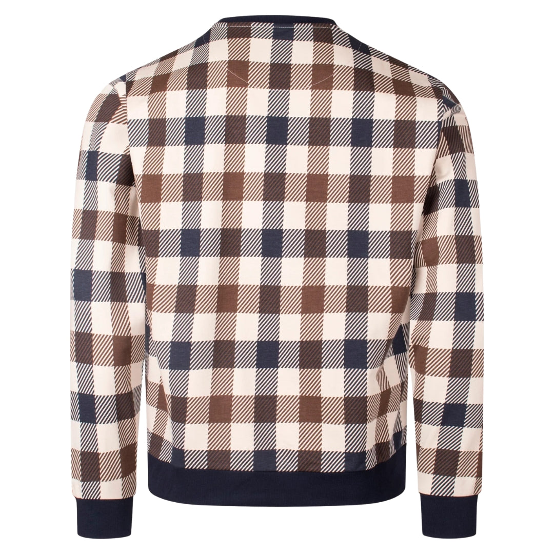Aquascutum Active Macro Iconic Pocket Crewneck Marinblå Tröja herr – bild 2