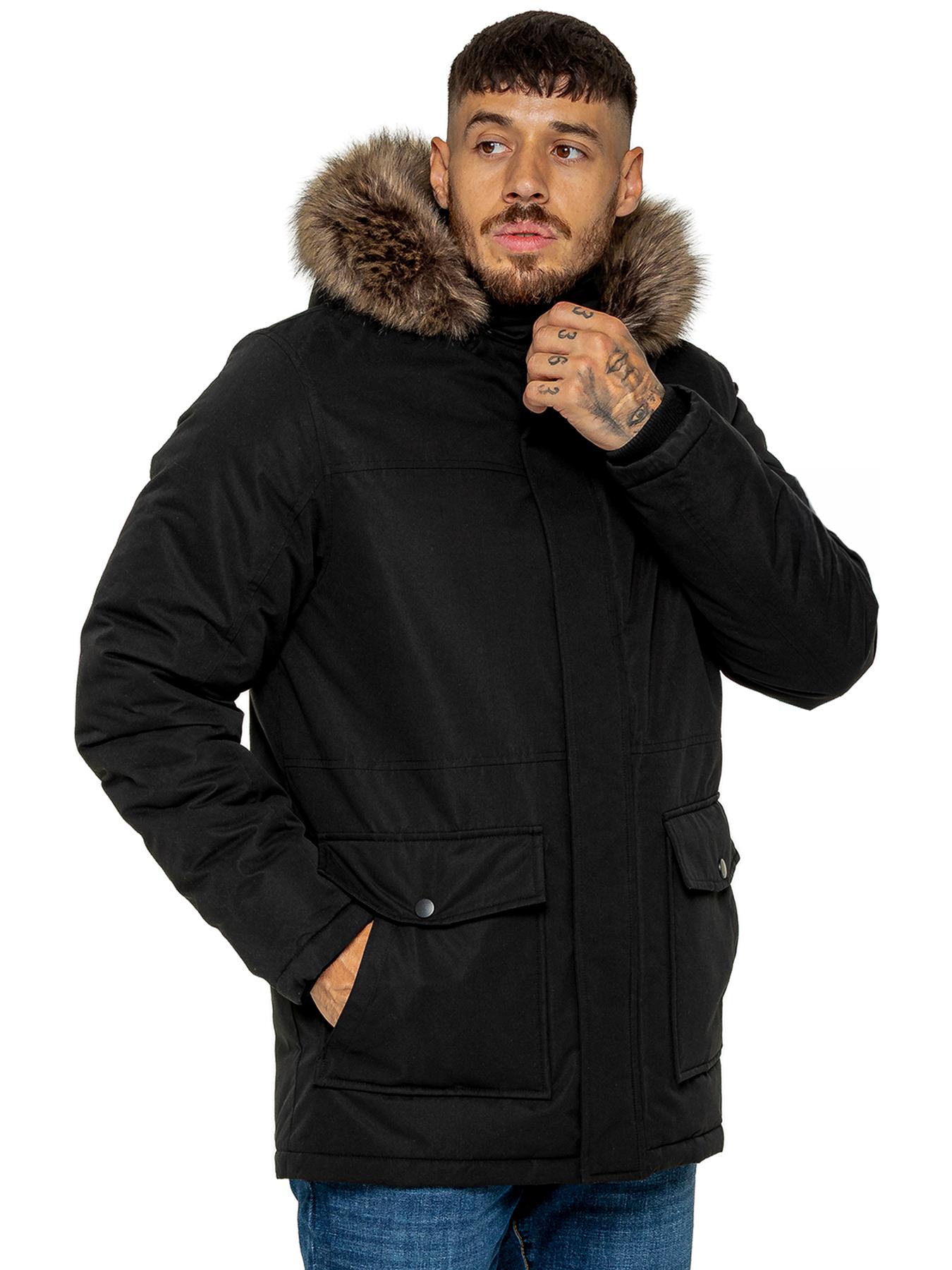 Kruze | Heren Gewatteerde Parka Jas