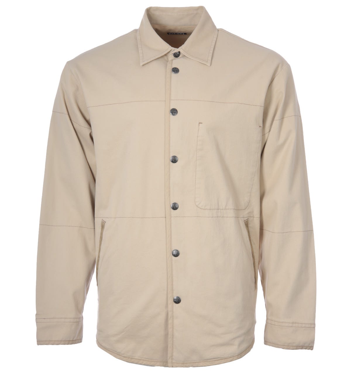 Diesel Mens S-Doves Worker Jacket - Natural - Cream - Size Small