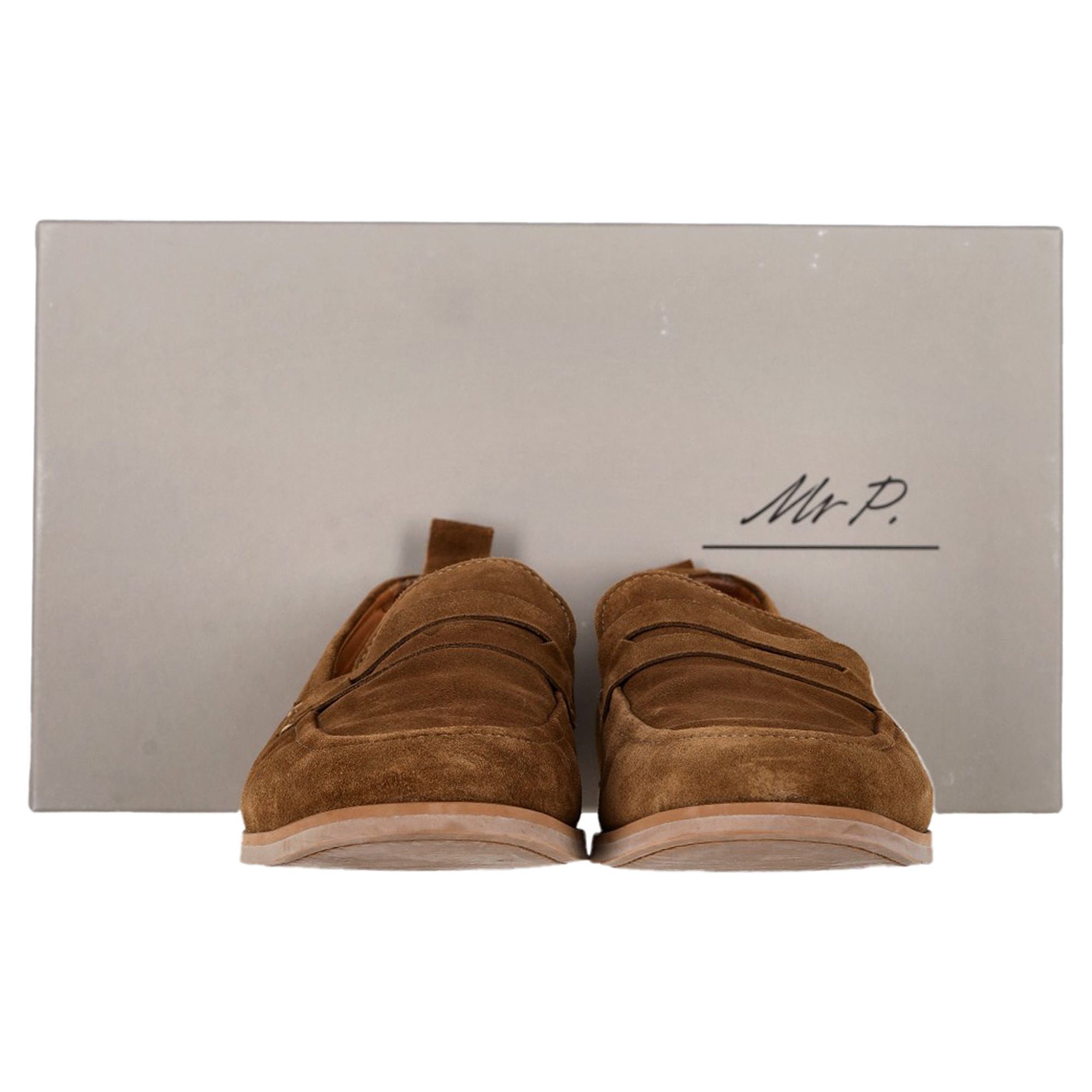 Mr P Regenerated Penny Loafers i brun mocka herr – bild 2
