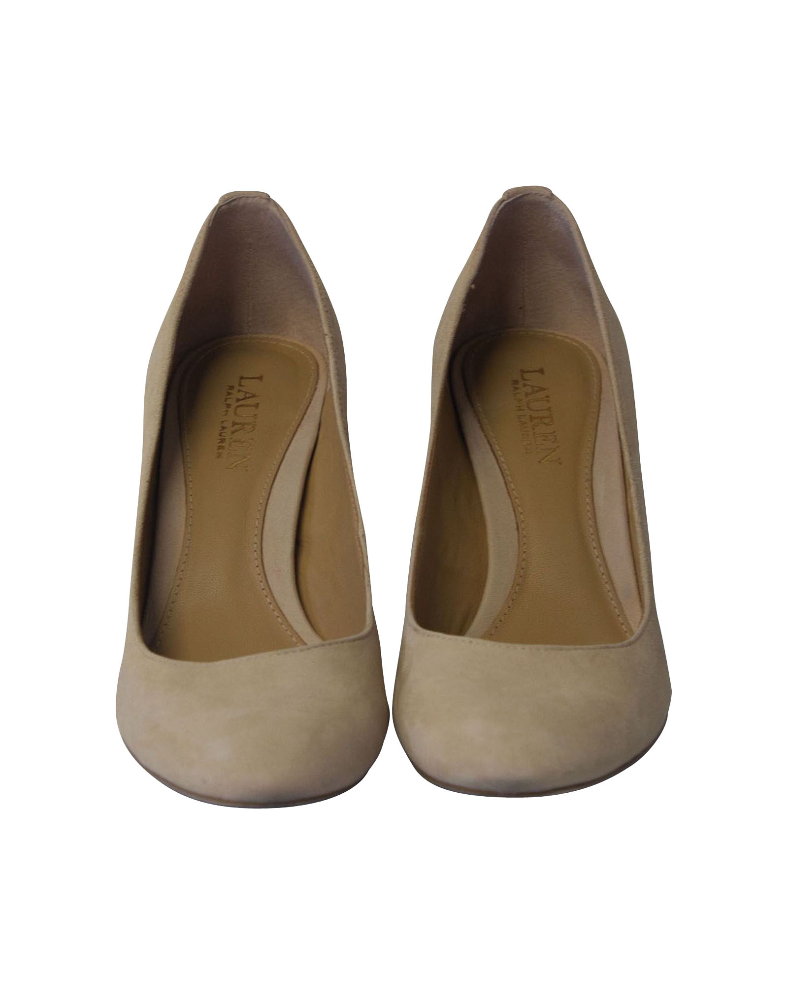 Ralph Lauren Pre-owned Ralph Lauren Maddie Pumpar i Crème Mocka pumps dam – bild 2