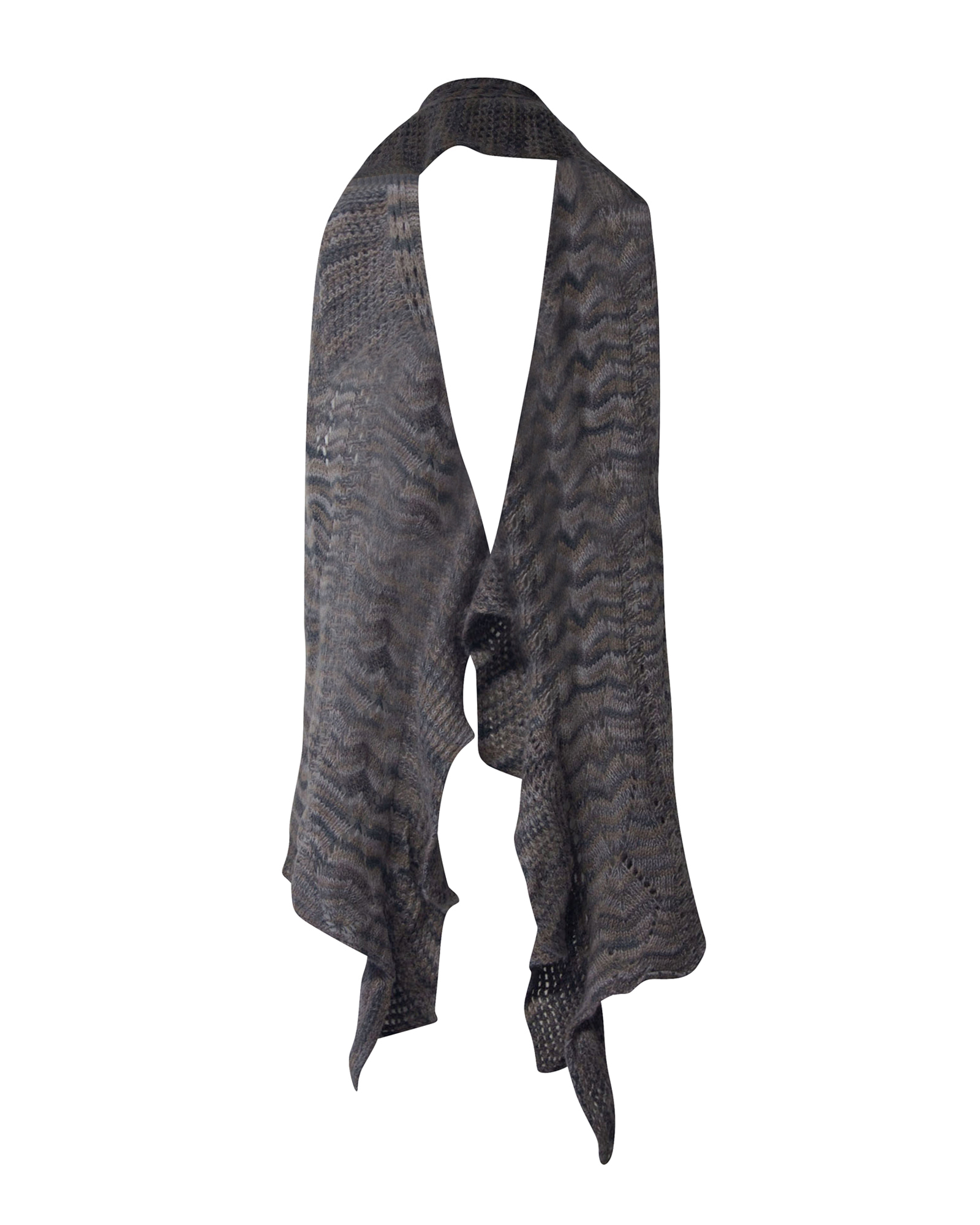 Missoni Pre-owned Missoni Virkad Sjal i Grå Kasjmier dam – bild 2
