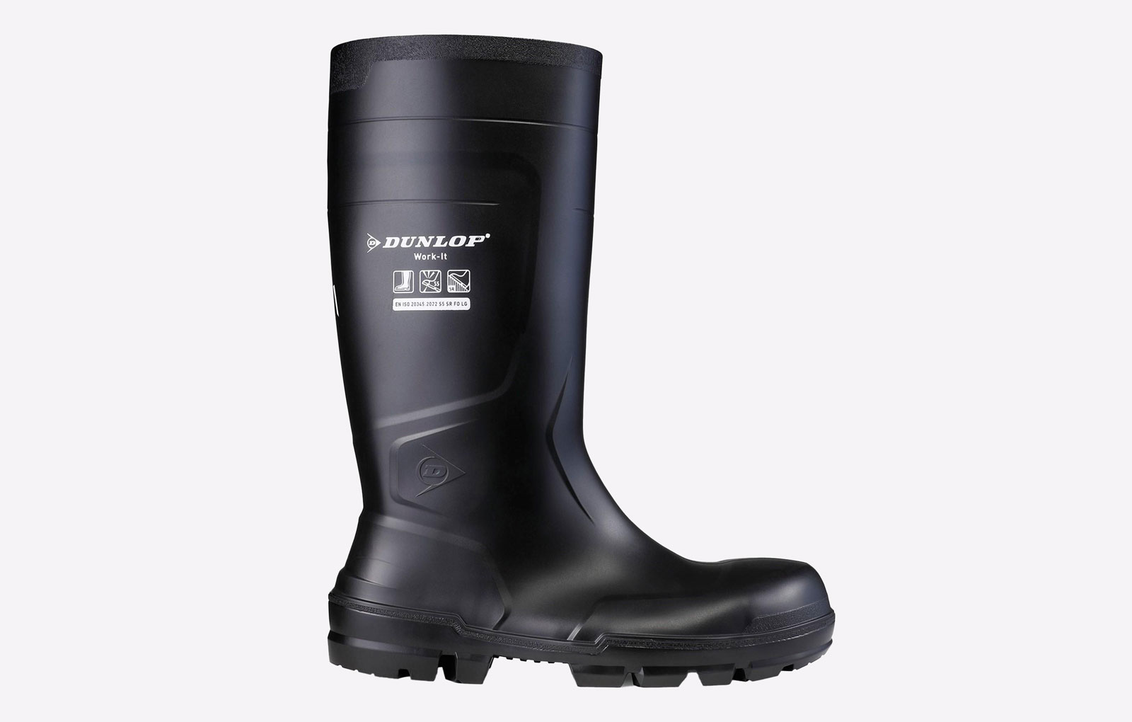 Dunlop Work-It S5 Safety Wellies With Steel Toe, Pvc, Black, Uk 10.5 - Image 5