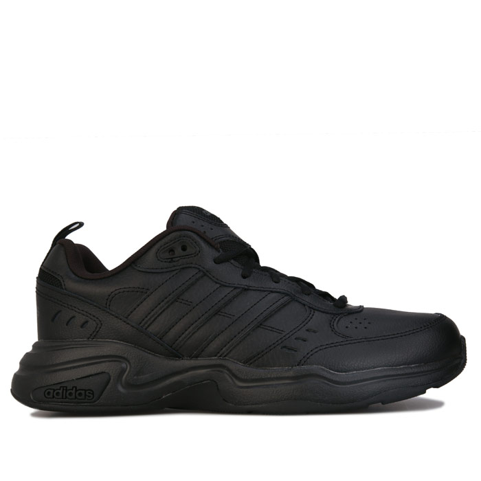 adidas Mens Sportswear Strutter Shoes - Black Leather - Size UK 11.5