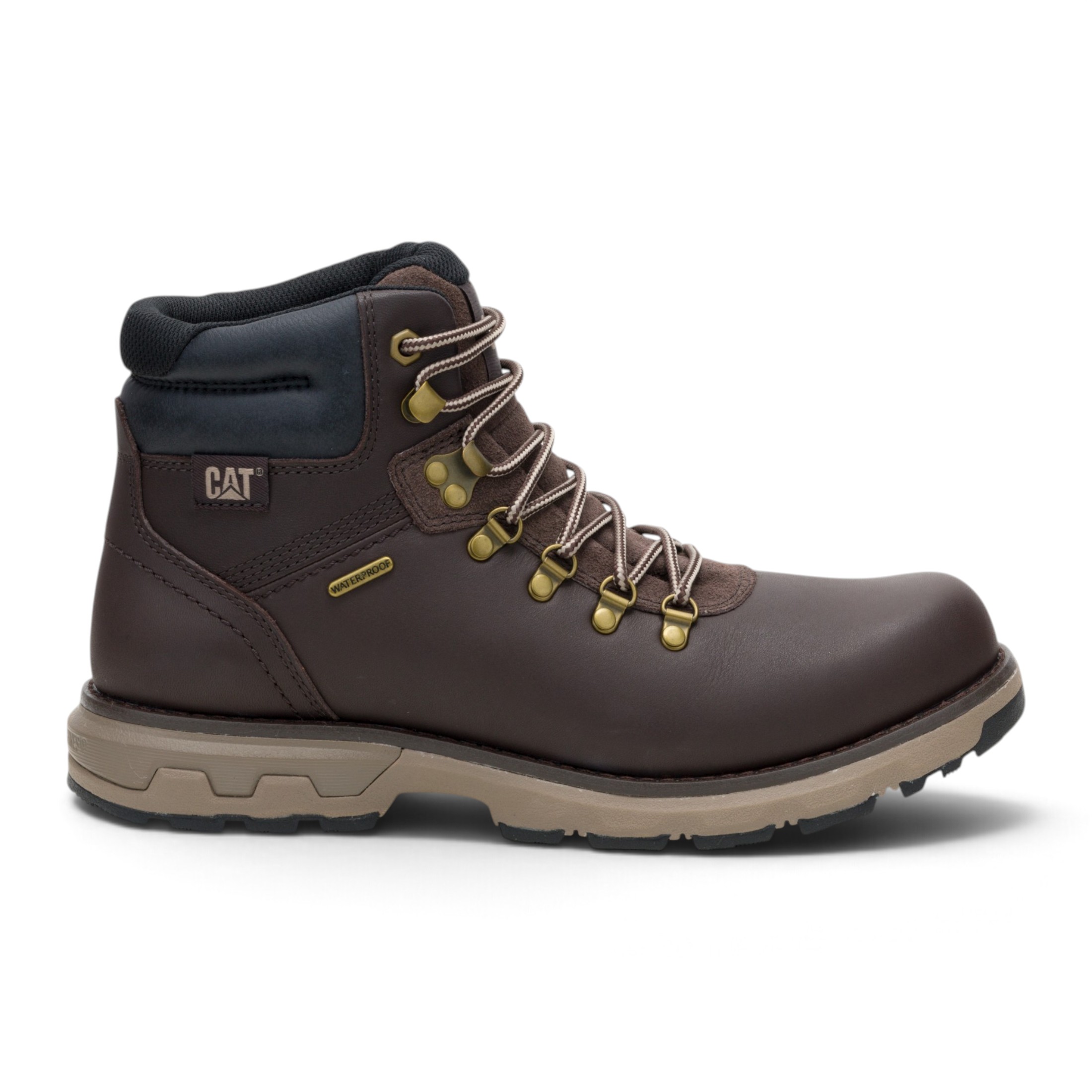 Caterpillar (CAT) Donkerbruine Waterdichte Leren Veterlaarzen voor Heren - Pursue Hiker