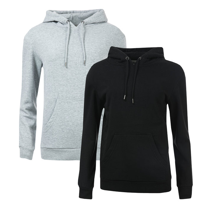 Brave Soul Women's Two Pack Pullover Hooded Sweatshirts With Kangaroo Pocket in Size 8, Sports Direct - Image 3