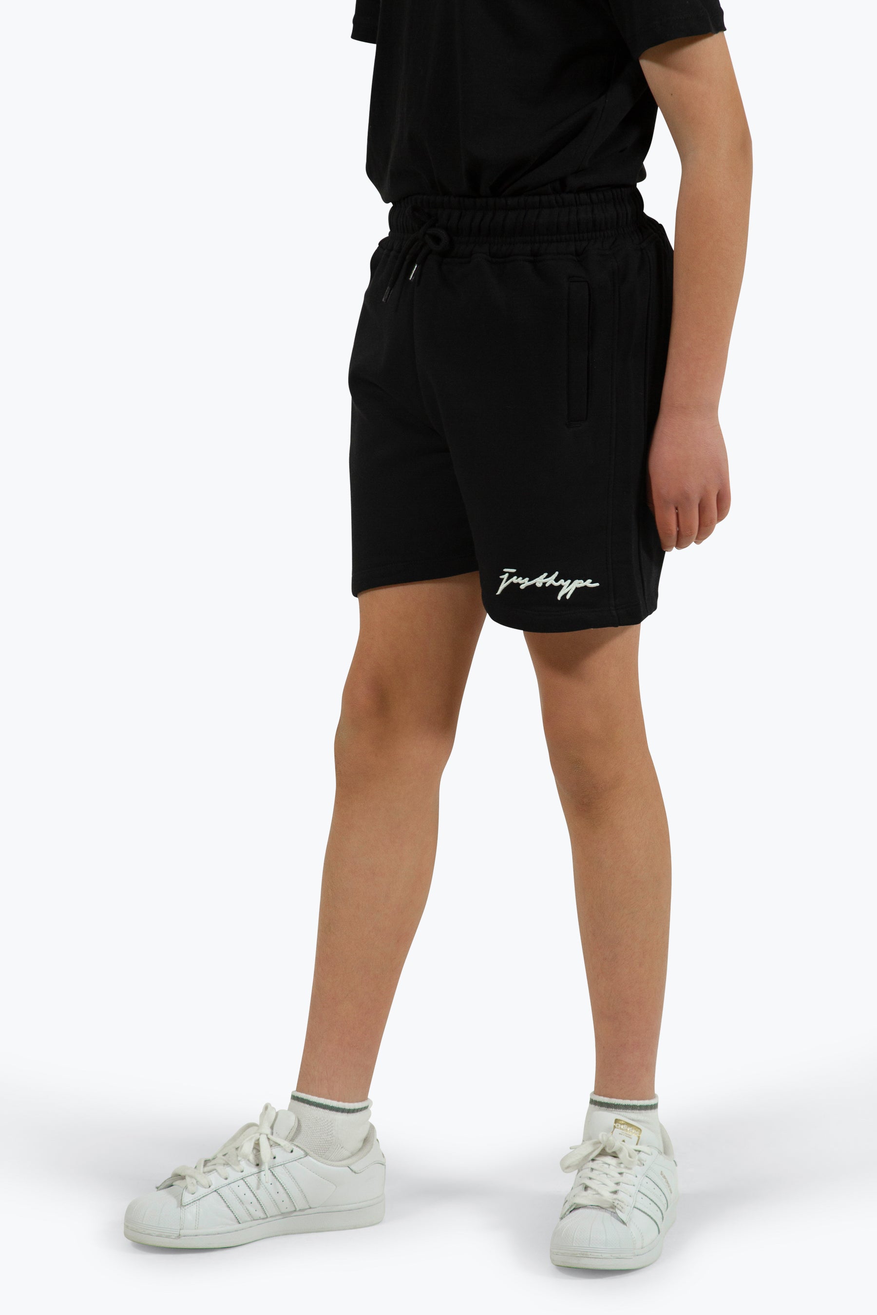 Hype Boys Scribble Fleece Jogger Shorts - Black - 3-4y - Image 3
