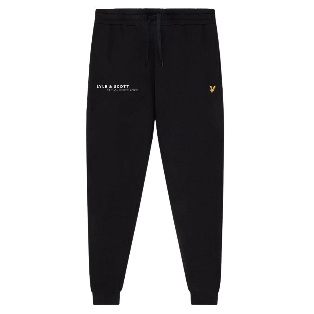 Lyle And Scott Men' Black Logo Closed Hem Fleece Joggers in Size S, Sports Direct - Image 4