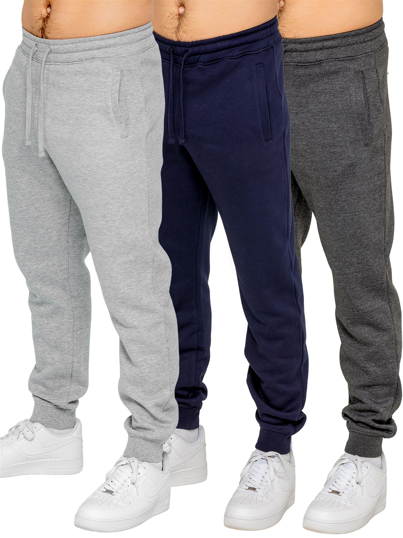 Kruze | 3-Pack Heren Fleece Joggingbroeken