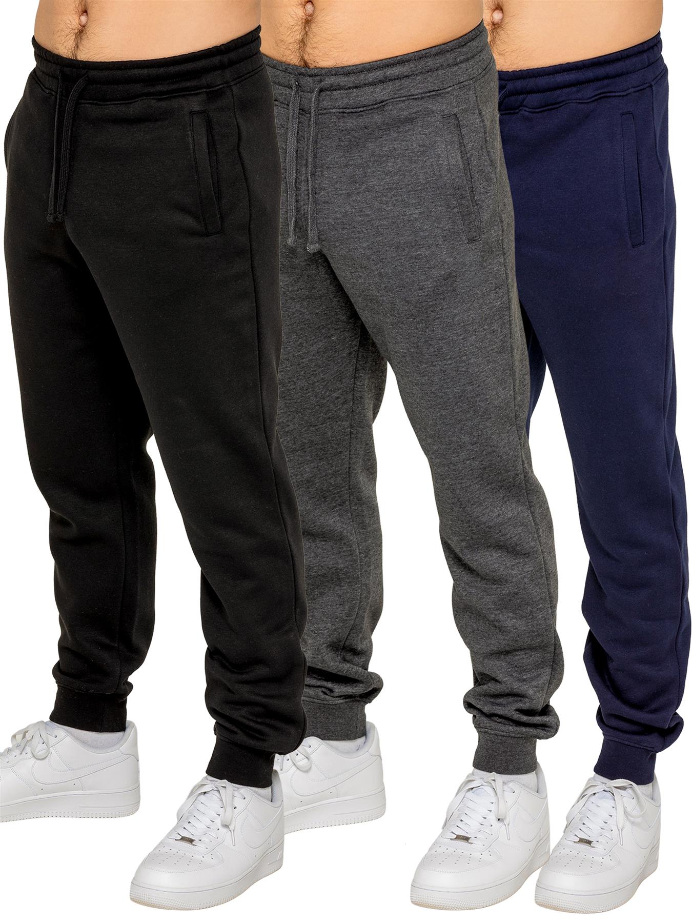 Kruze | 3-Pack Heren Fleece Joggingbroeken