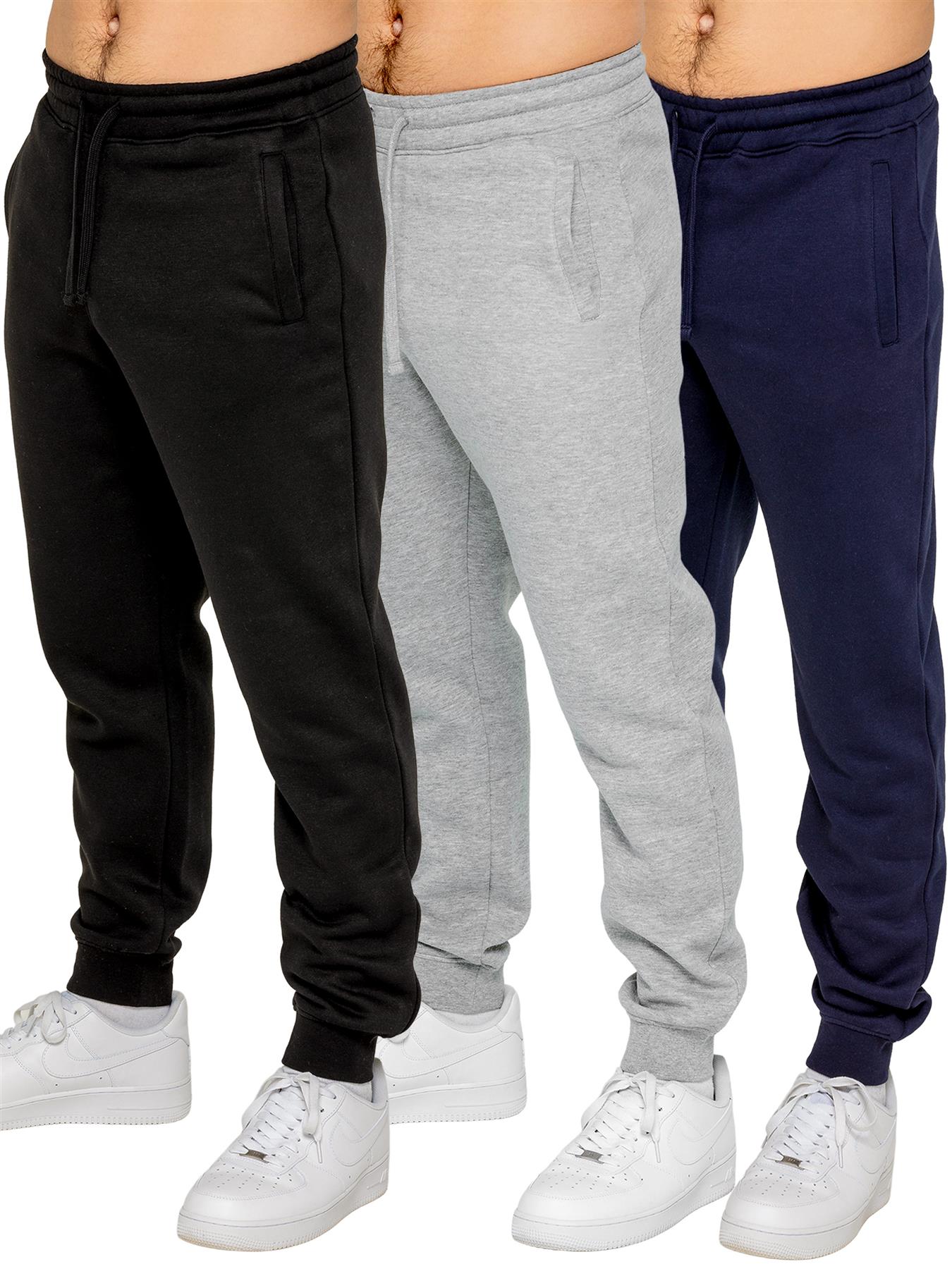 Kruze | 3-Pack Heren Fleece Joggingbroeken