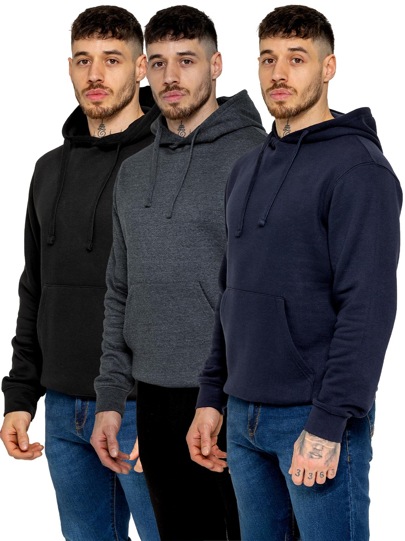 Kruze | 3-Pack Heren Fleece Hoodies