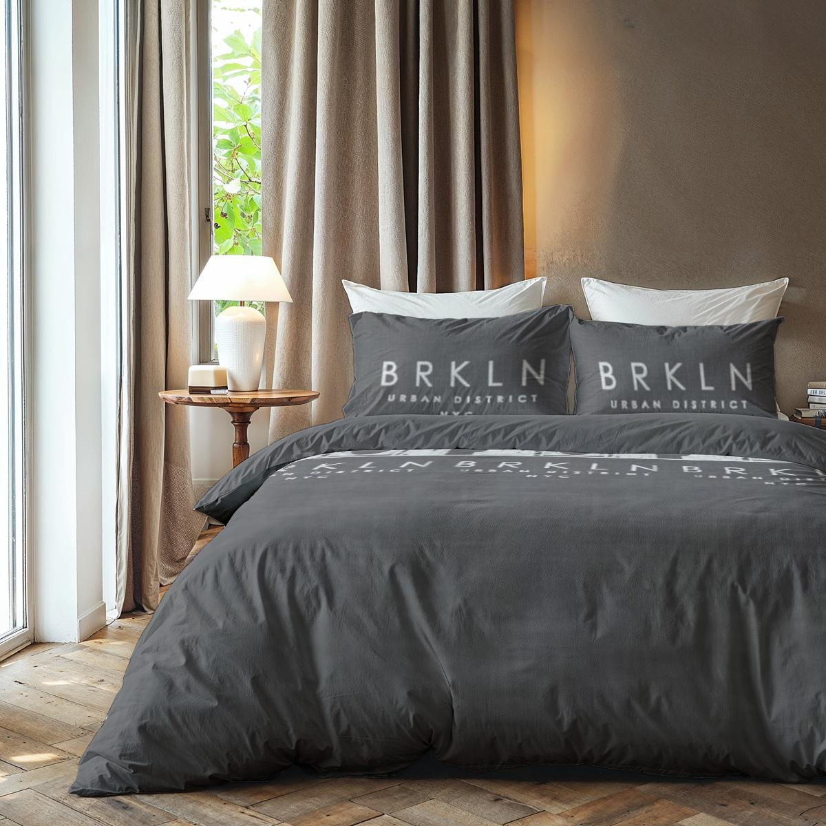 Zydante Dekbedovertrek - Cotton Rich Collection - Brooklyn - Antraciet / 200x200