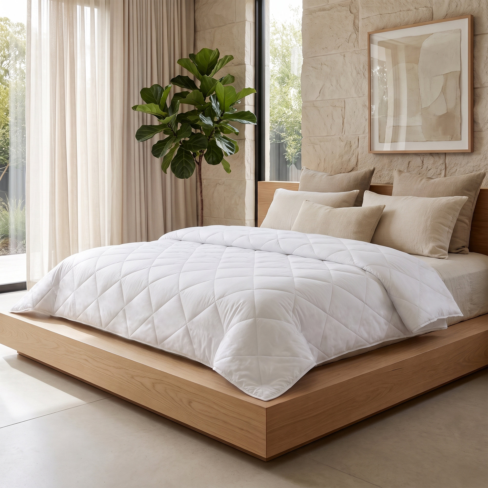 Zydante Mono Dekbed – 100% Nederlandse Schapenwol – Natuurlijk en Ademend – Comfortabel Wollen Dekbed - Dutch Shepherd - 200x140