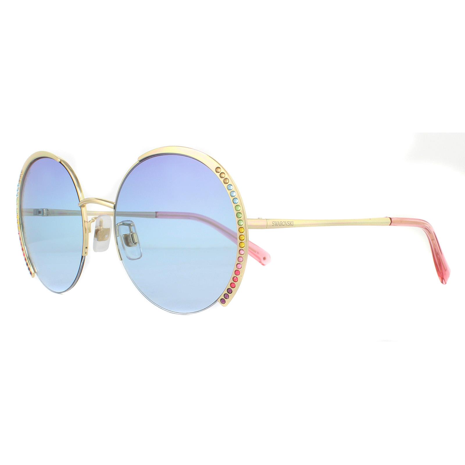 Swarovski Sunglasses SK0280-H 32W Gold Blue Gradient solglasögon dam – bild 4