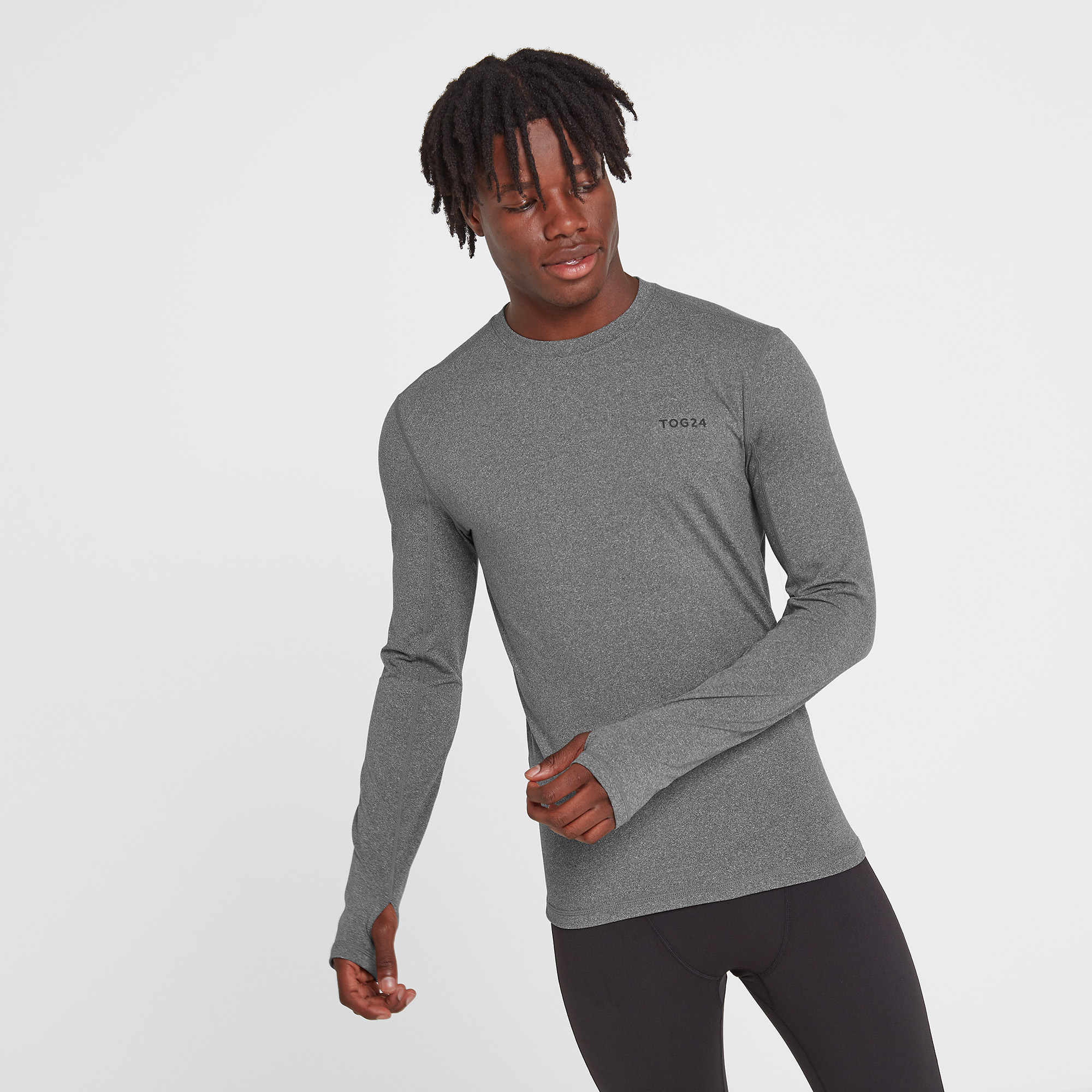 TOG24 Snowdon Men's Crew Neck Base Layer, Stylish Supersoft Warm Temperature Regulating Thermal Underlayer, Anti Chafe Seams Quick Moisture Wicking, Perfect for Running Hiking Biking Camping Skiing - Image 3