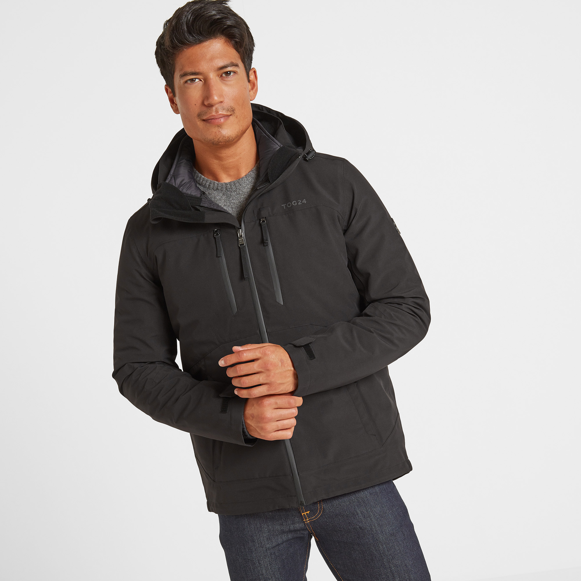 TOG24 Denton 100% Waterproof 3-in-1 Jacket for Men, 2-Piece Set - Outer Waterproof Coat with Hood and Ultra Warm Inner Jacket to Wear Together or Separately - Image 3