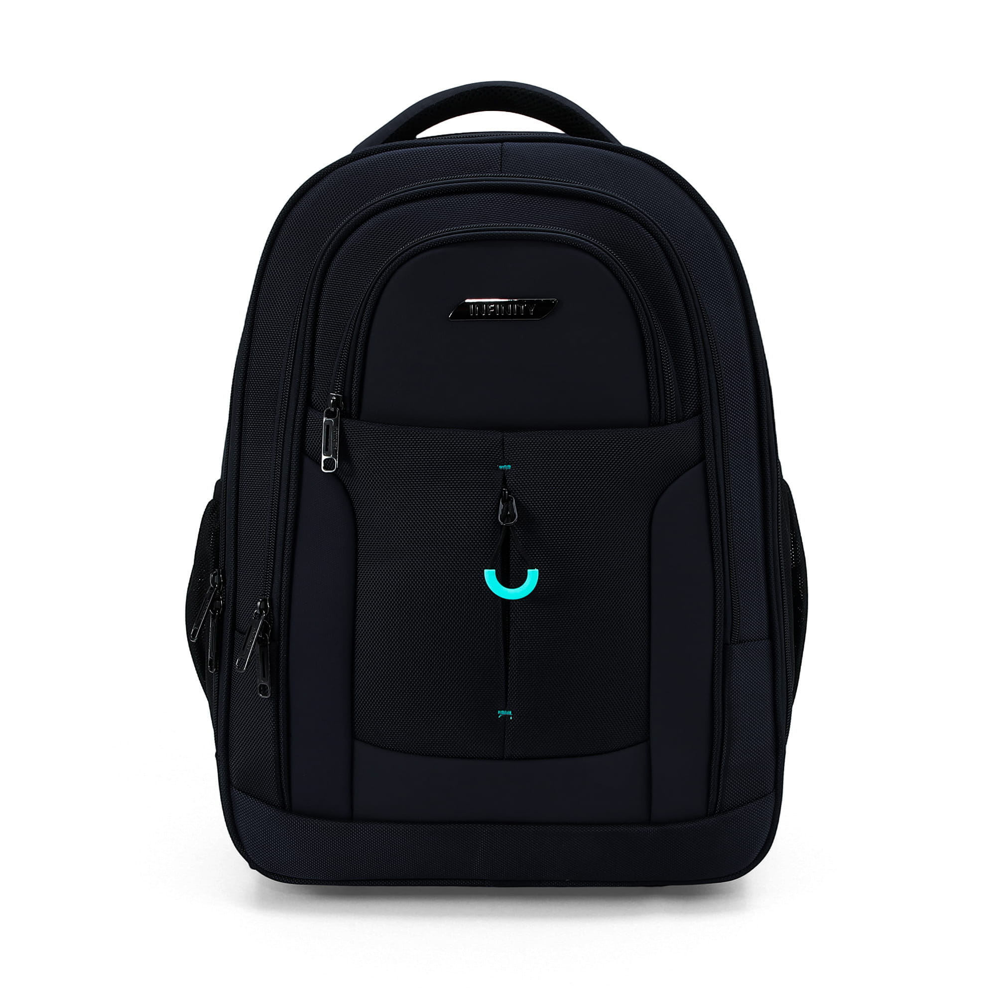 17" laptopryggsäck på hjul, svart, 1680D + PU, 2 hjul, trolleyryggsäck