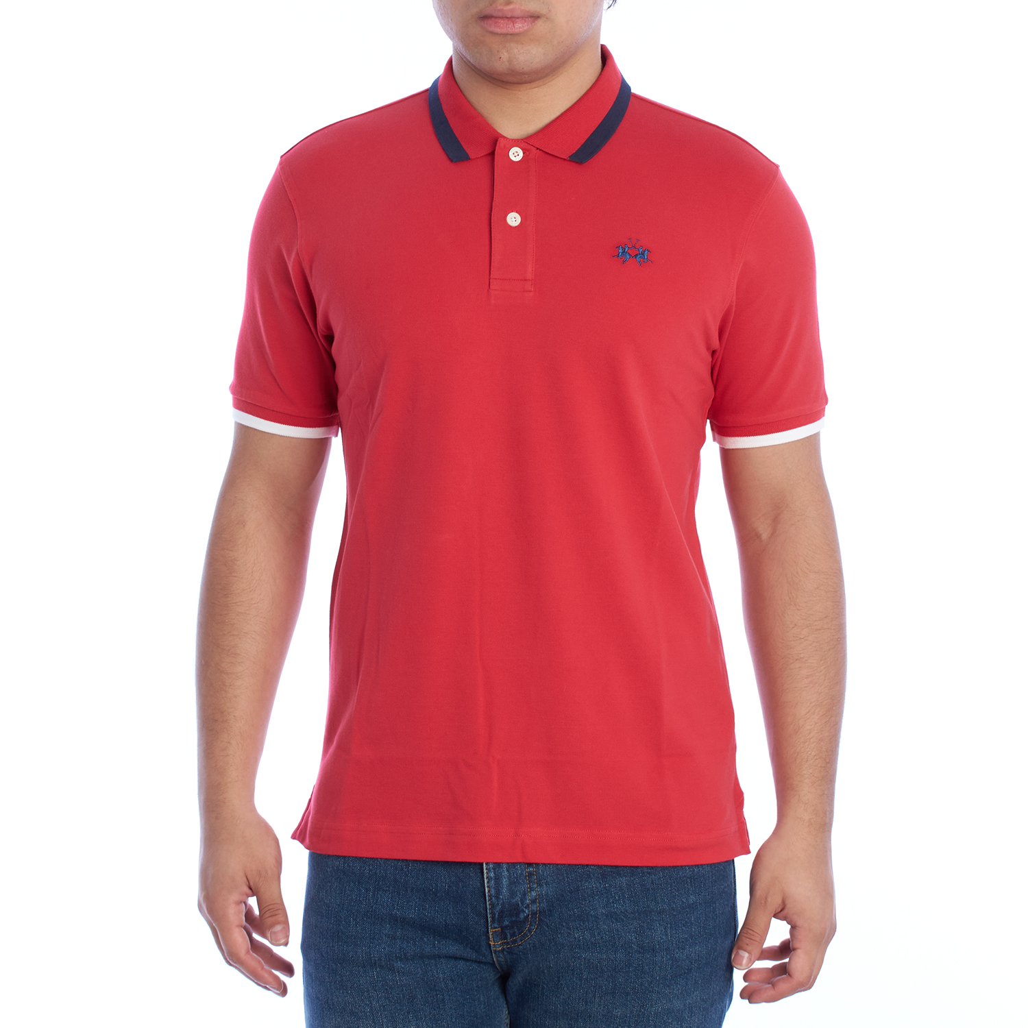 YMP006-PK001 Herr Slim Fit Kortärmad Polo T-shirt
