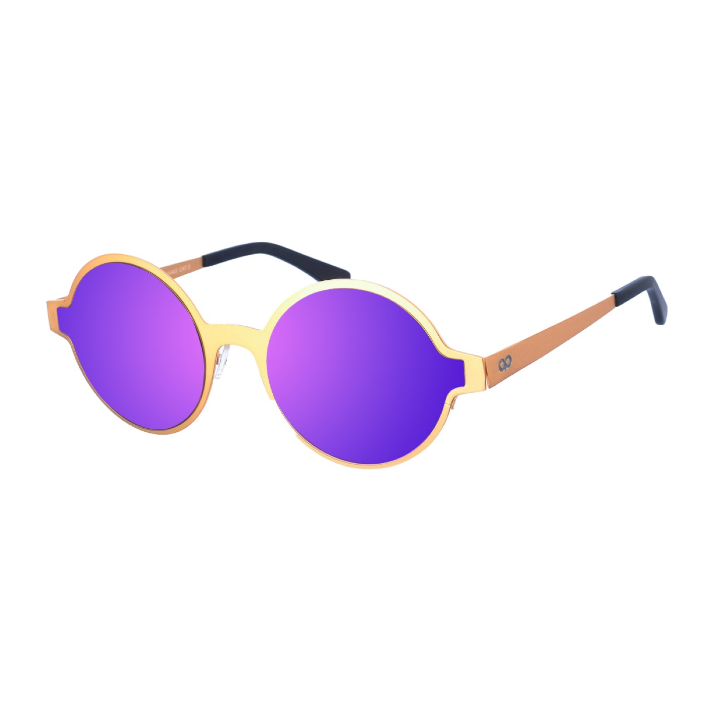 Unisex MARGARETTE runda metallsolglasögon