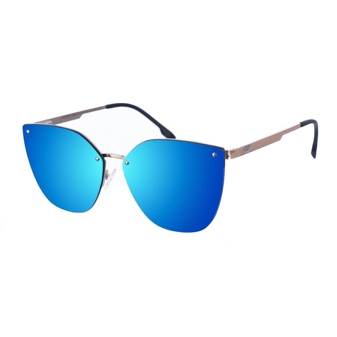 GUANTER unisex metalen zonnebril met ronde vorm