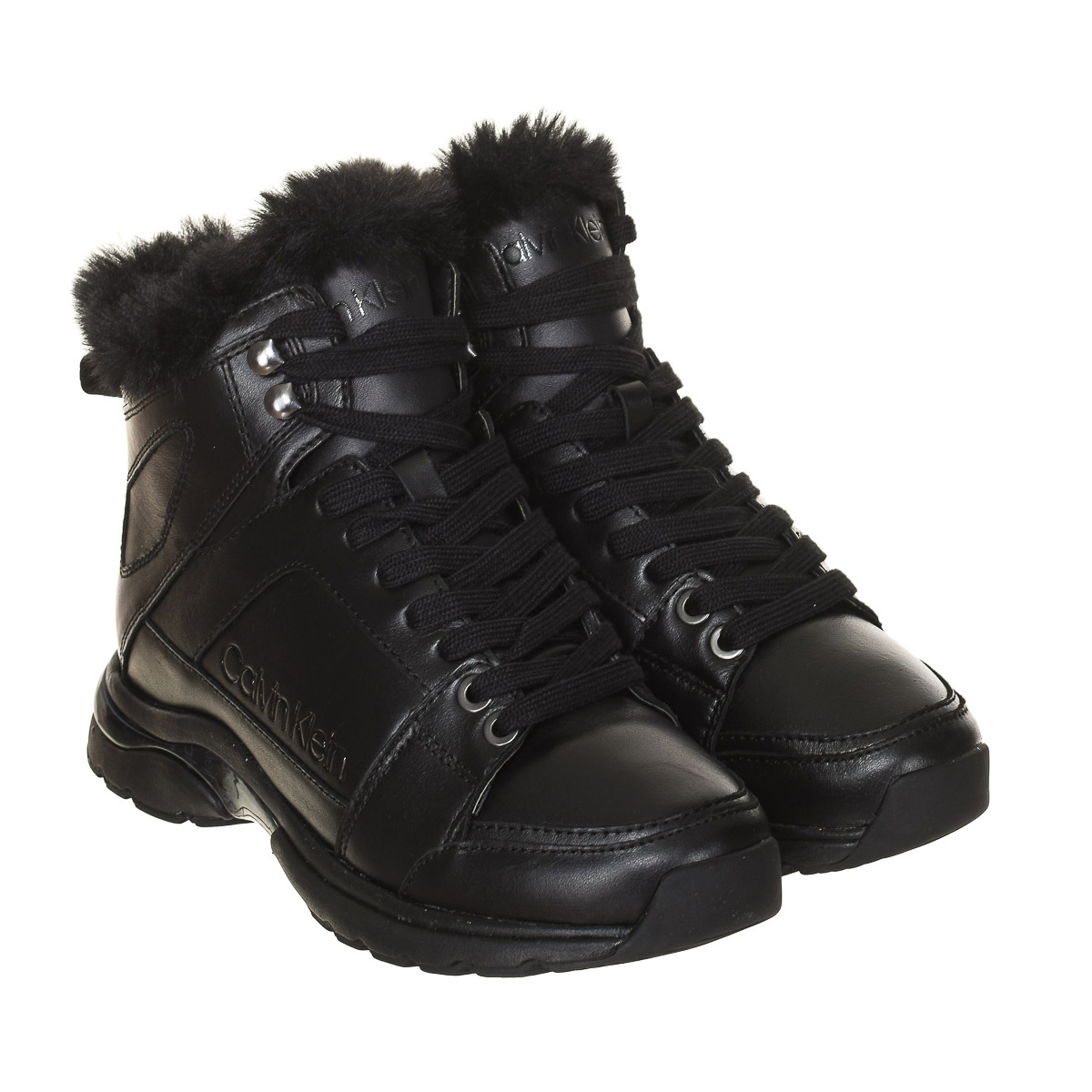 Candal läder sneaker med hög topp B4N12166 kvinna