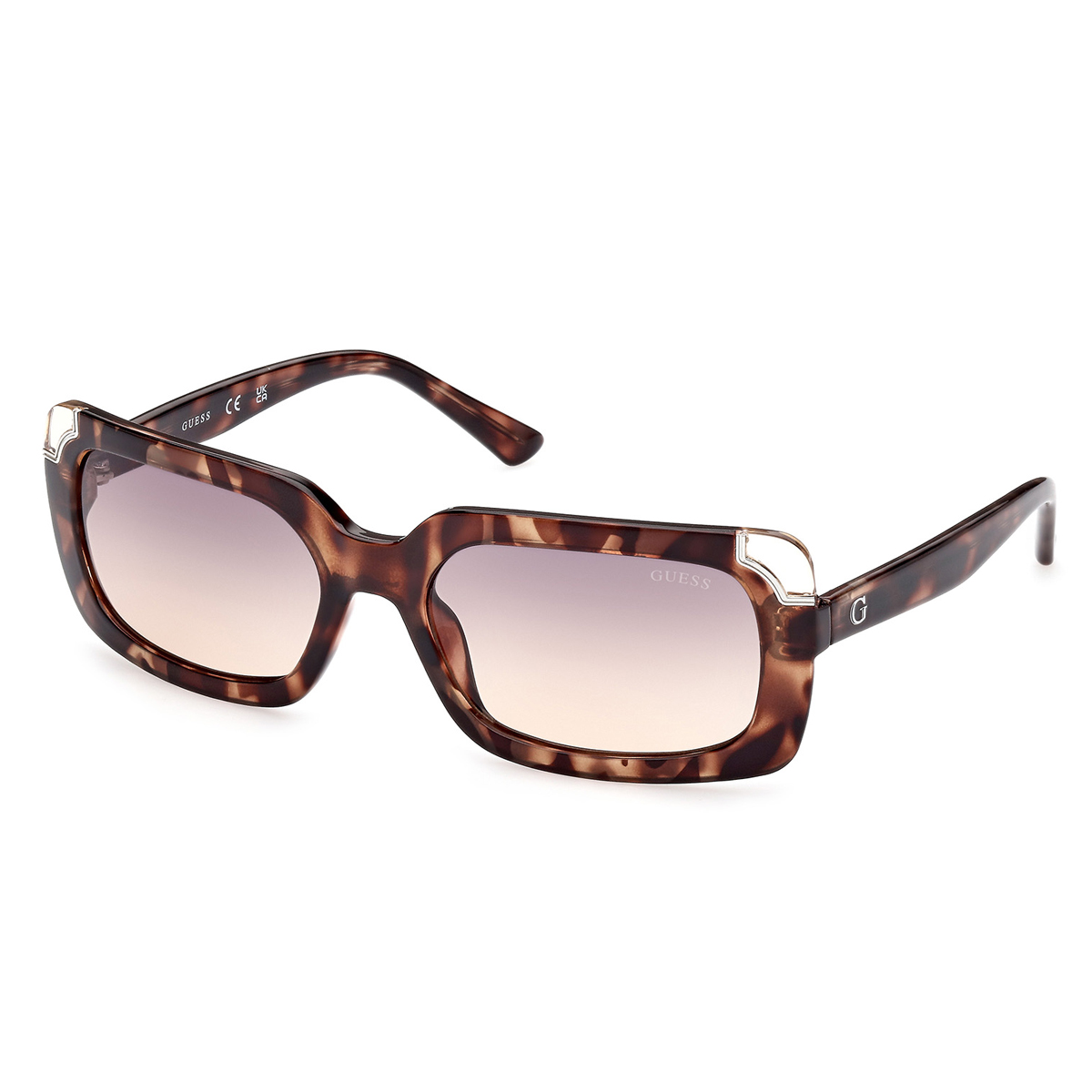 GU7841 Rechteckige Acetat-Sonnenbrille für Damen