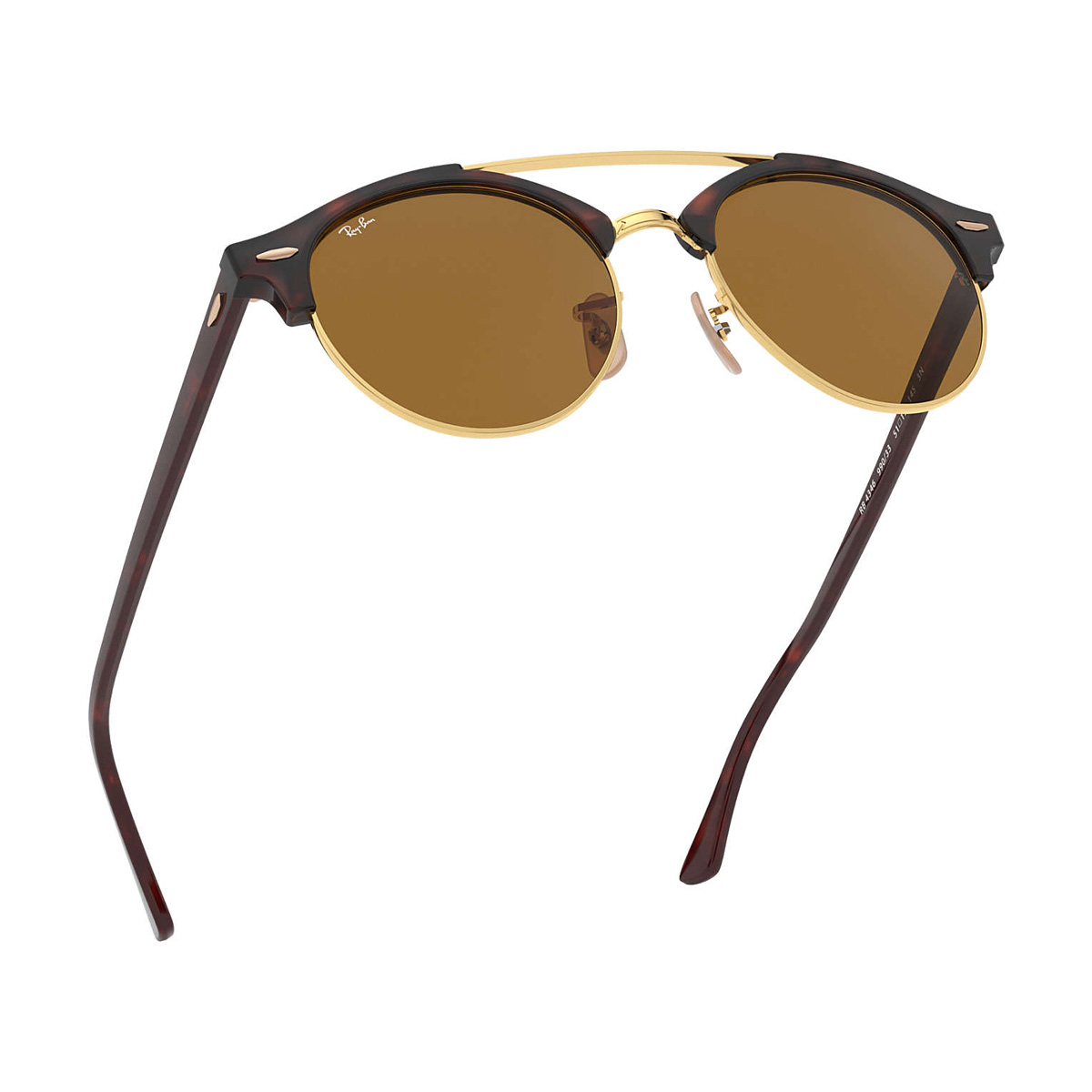 Ray-Ban Clubround Double Bridge solglasögon unisex vuxen RB43469903351 dam – bild 2