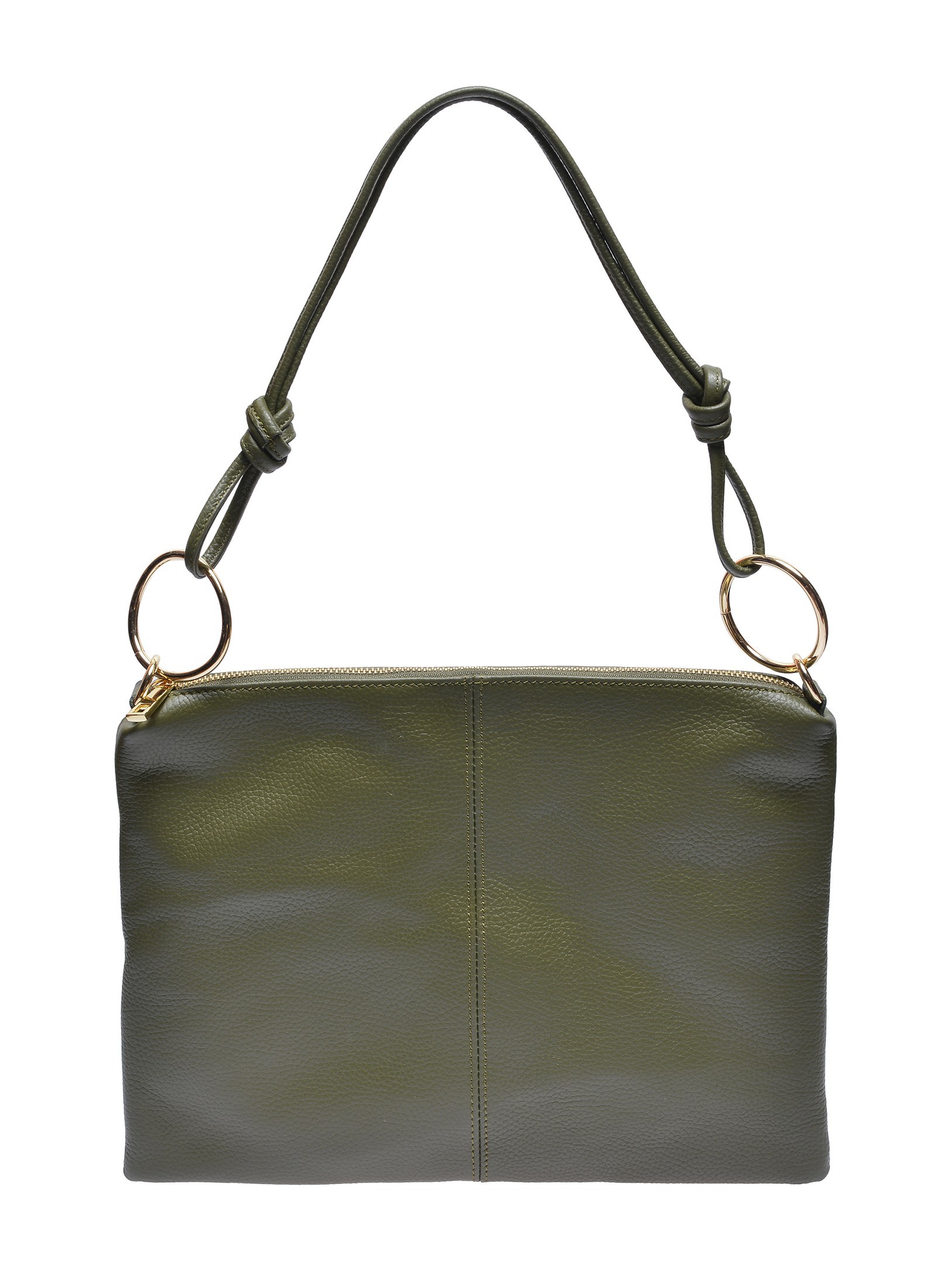 Luisa Vannini Khaki Rundleer Tas