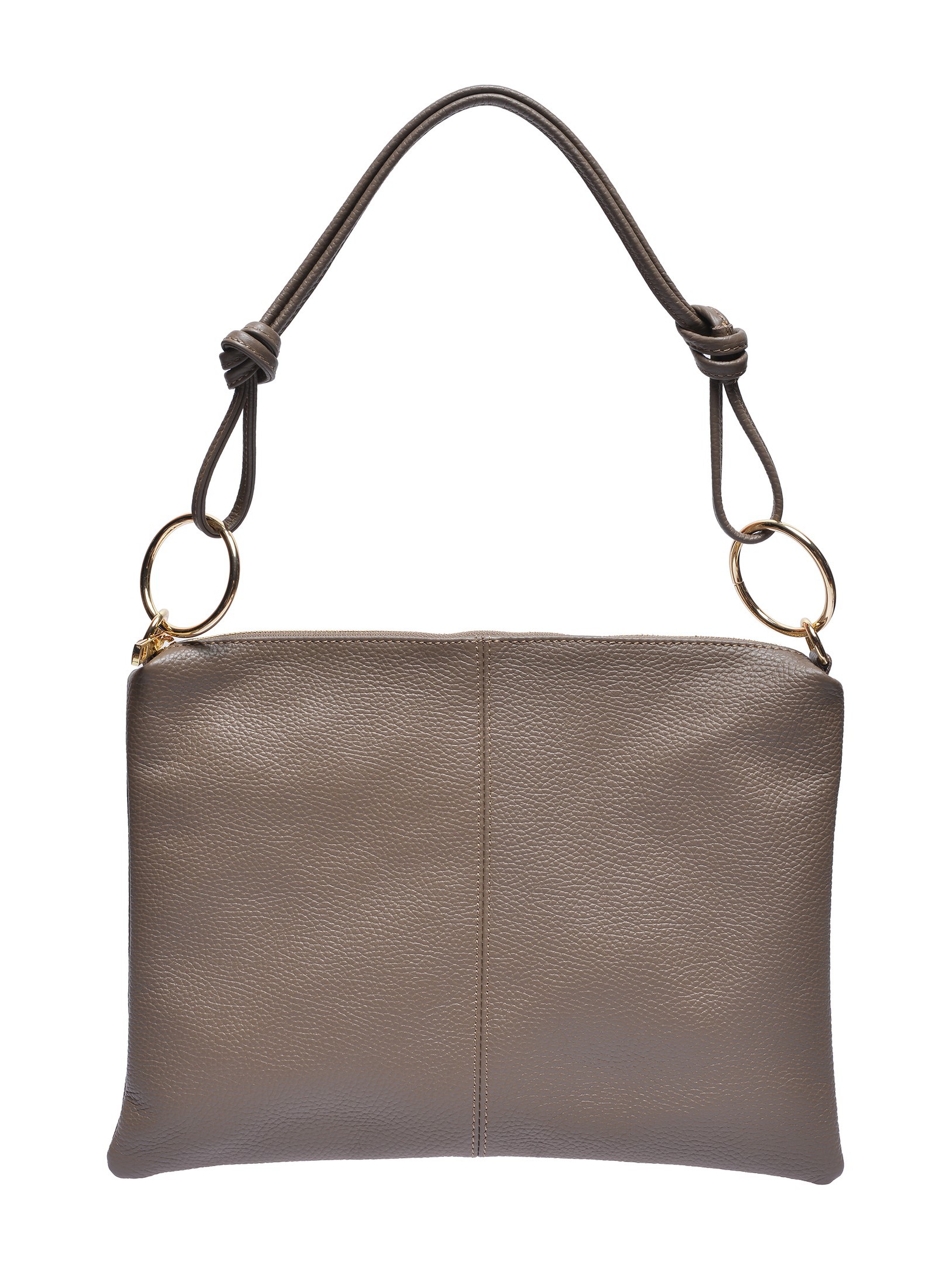 Luisa Vannini Beige Rundleer Tas