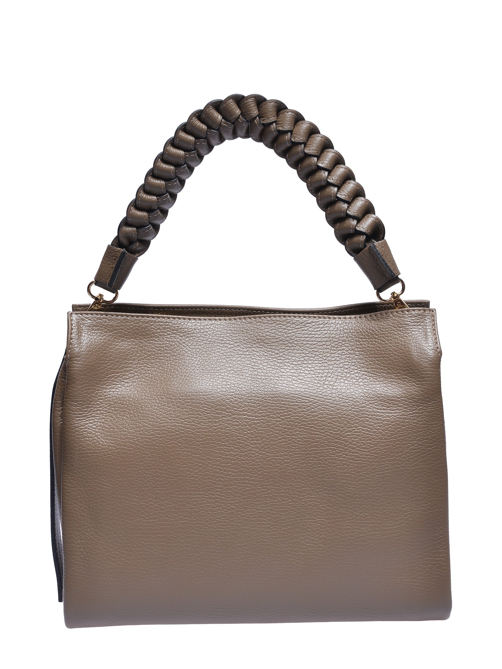 Luisa Vannini Beige Rundleer Tas
