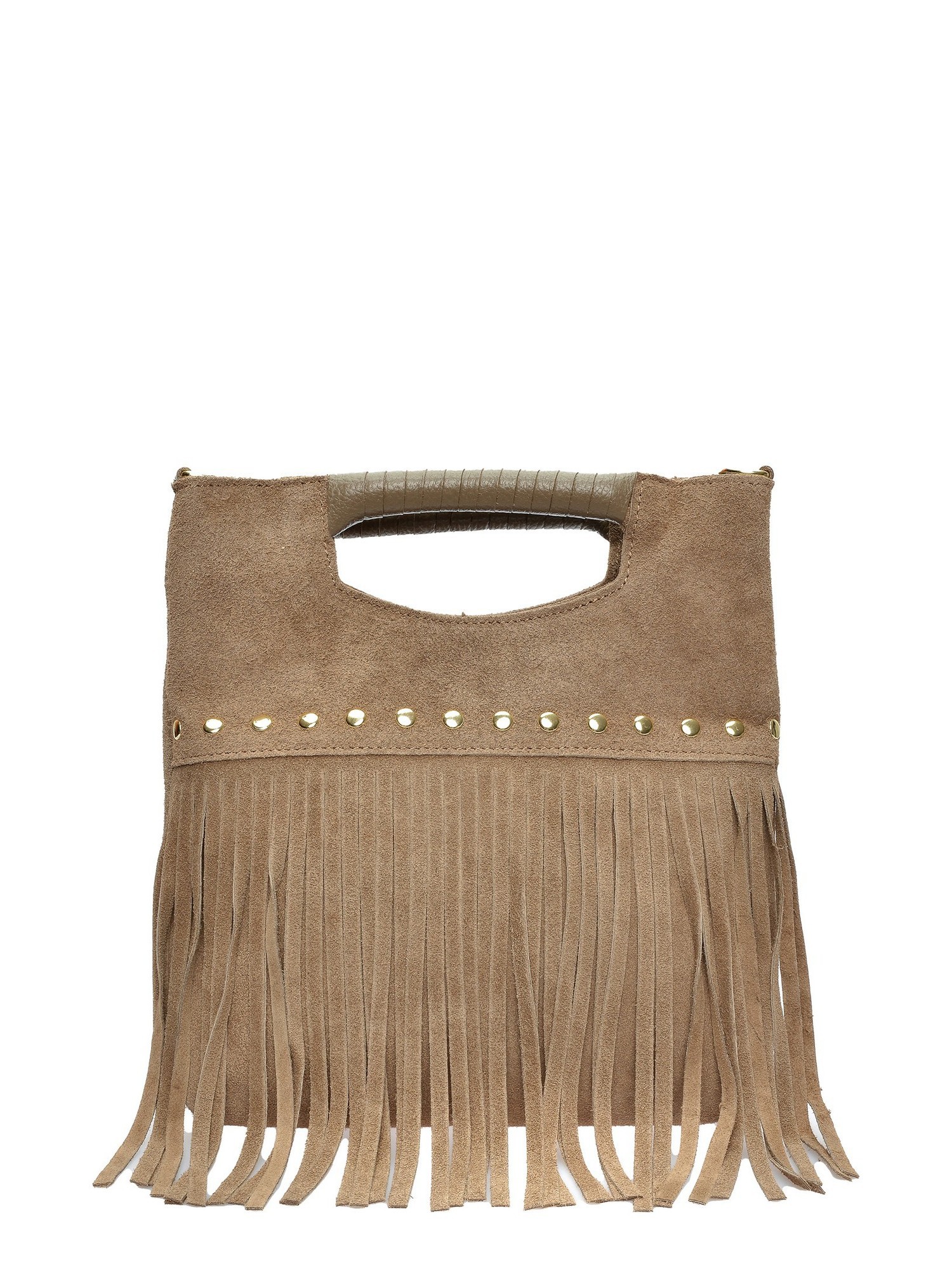 Luisa Vannini Beige Rundleer Tas