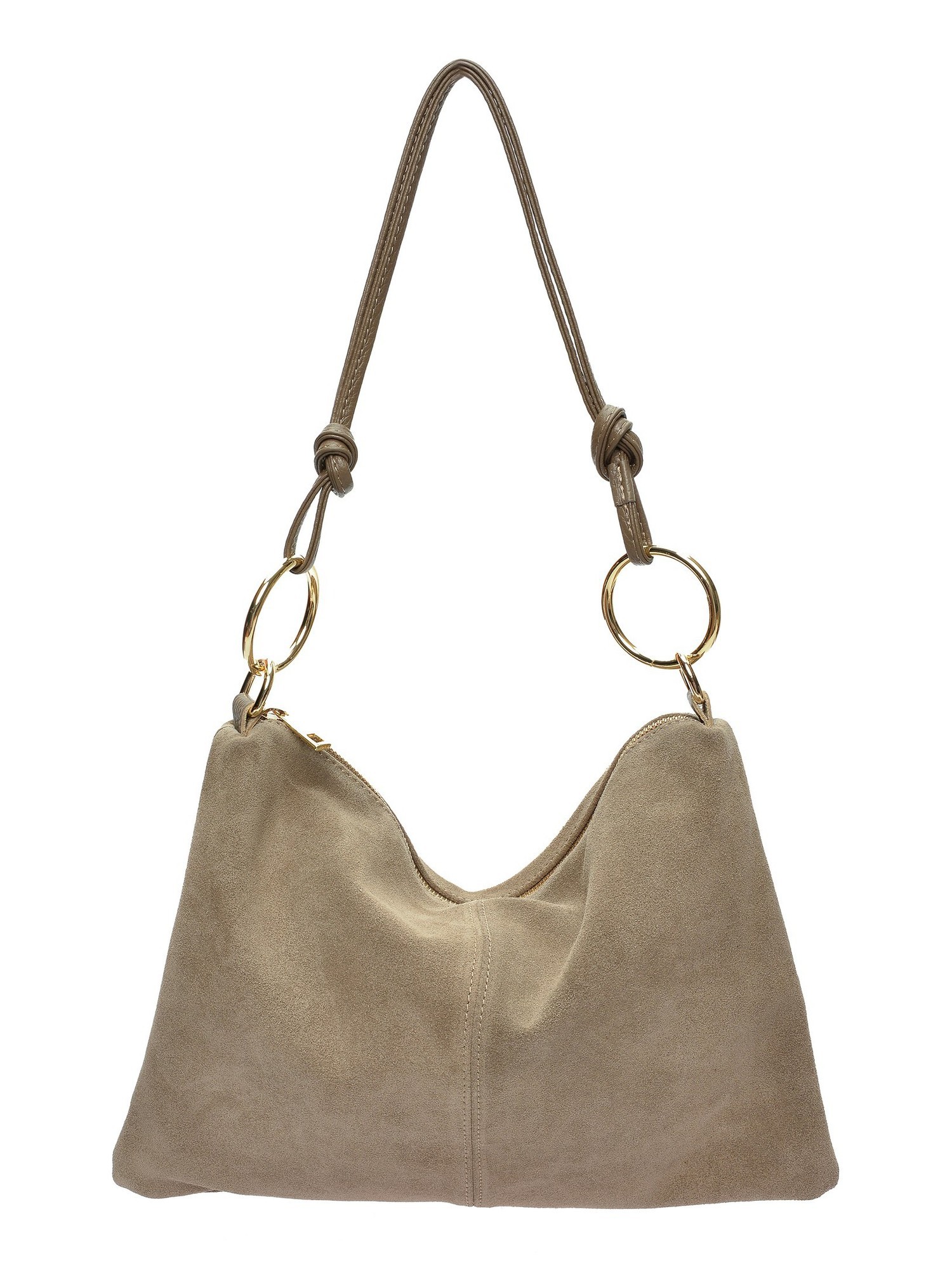 Luisa Vannini Beige Rundleer Tas