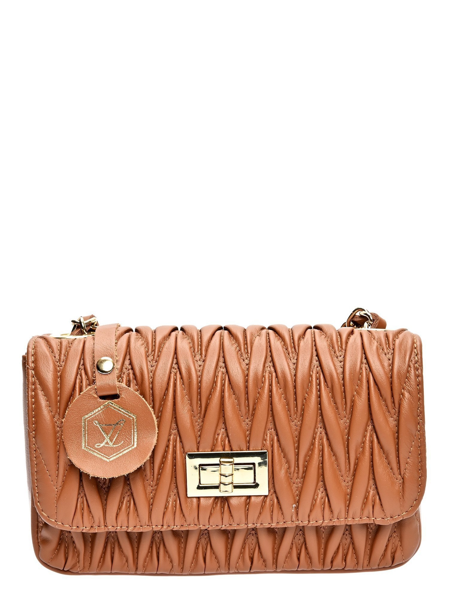 Luisa Vannini Brown Rundleer Tas
