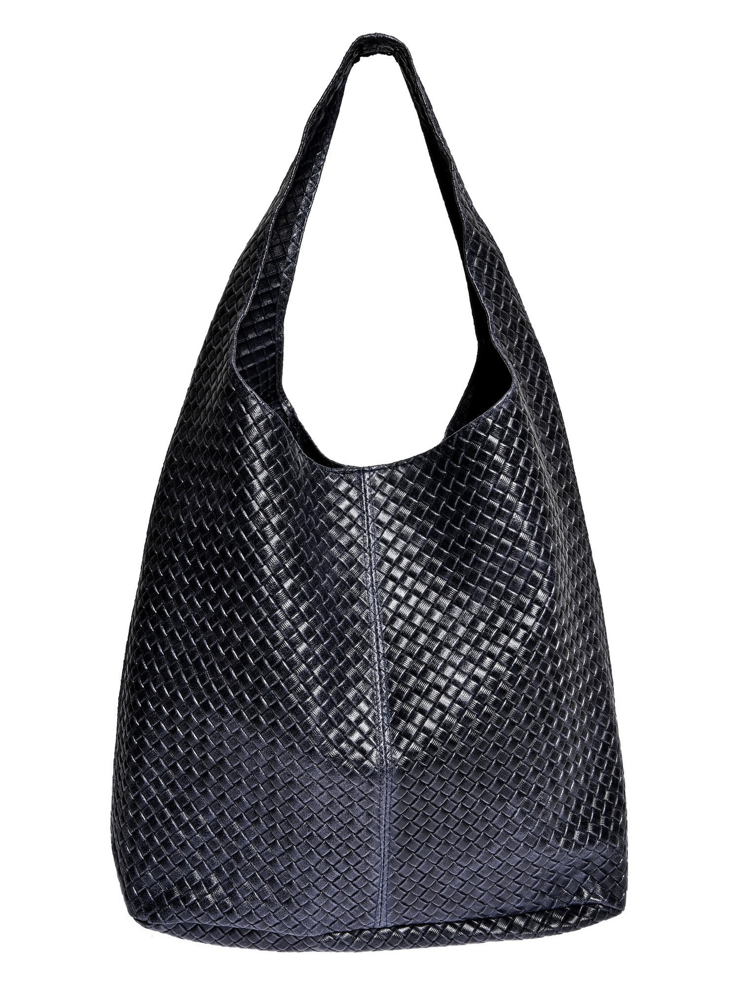 Luisa Vannini Blauw Rundleer Tas