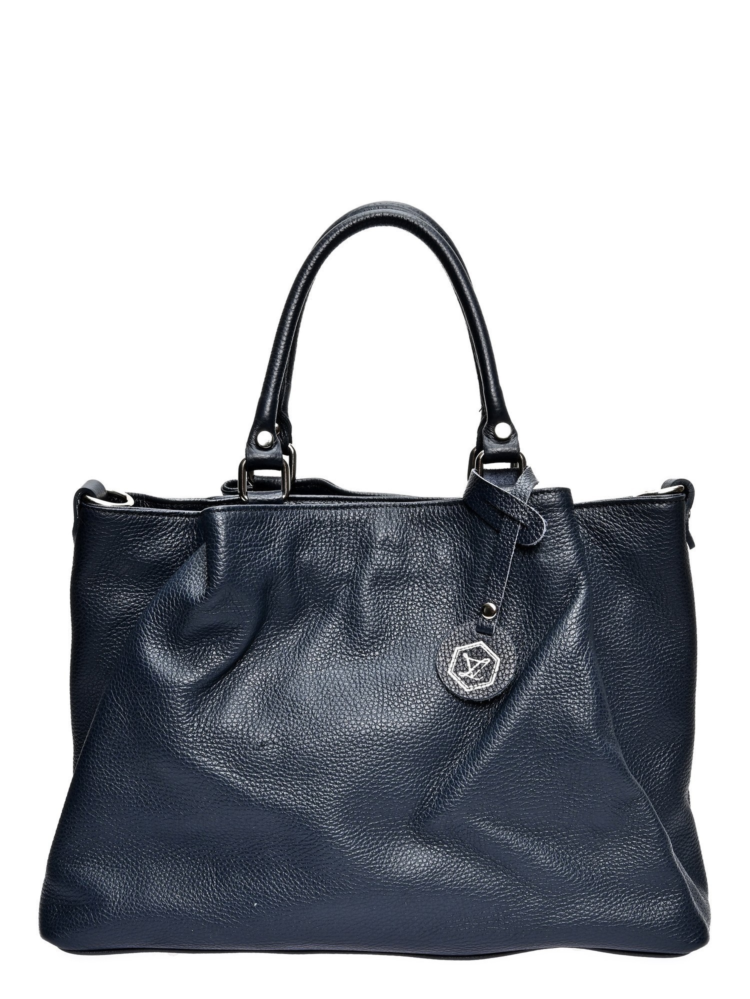 Luisa Vannini Blauw Rundleer Tas