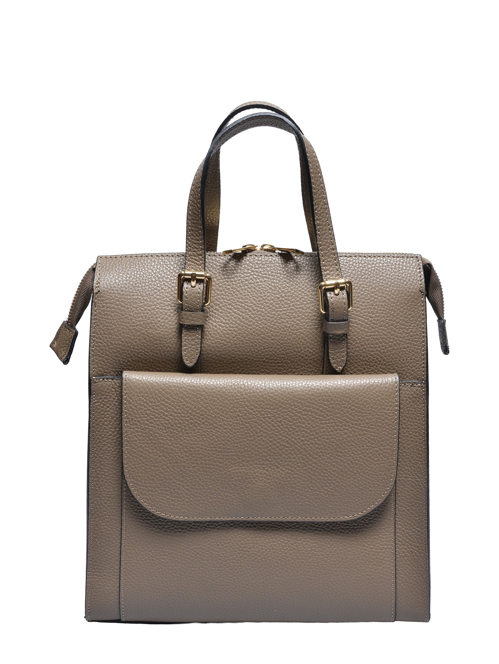 Luisa Vannini Beige Rundleer Tas