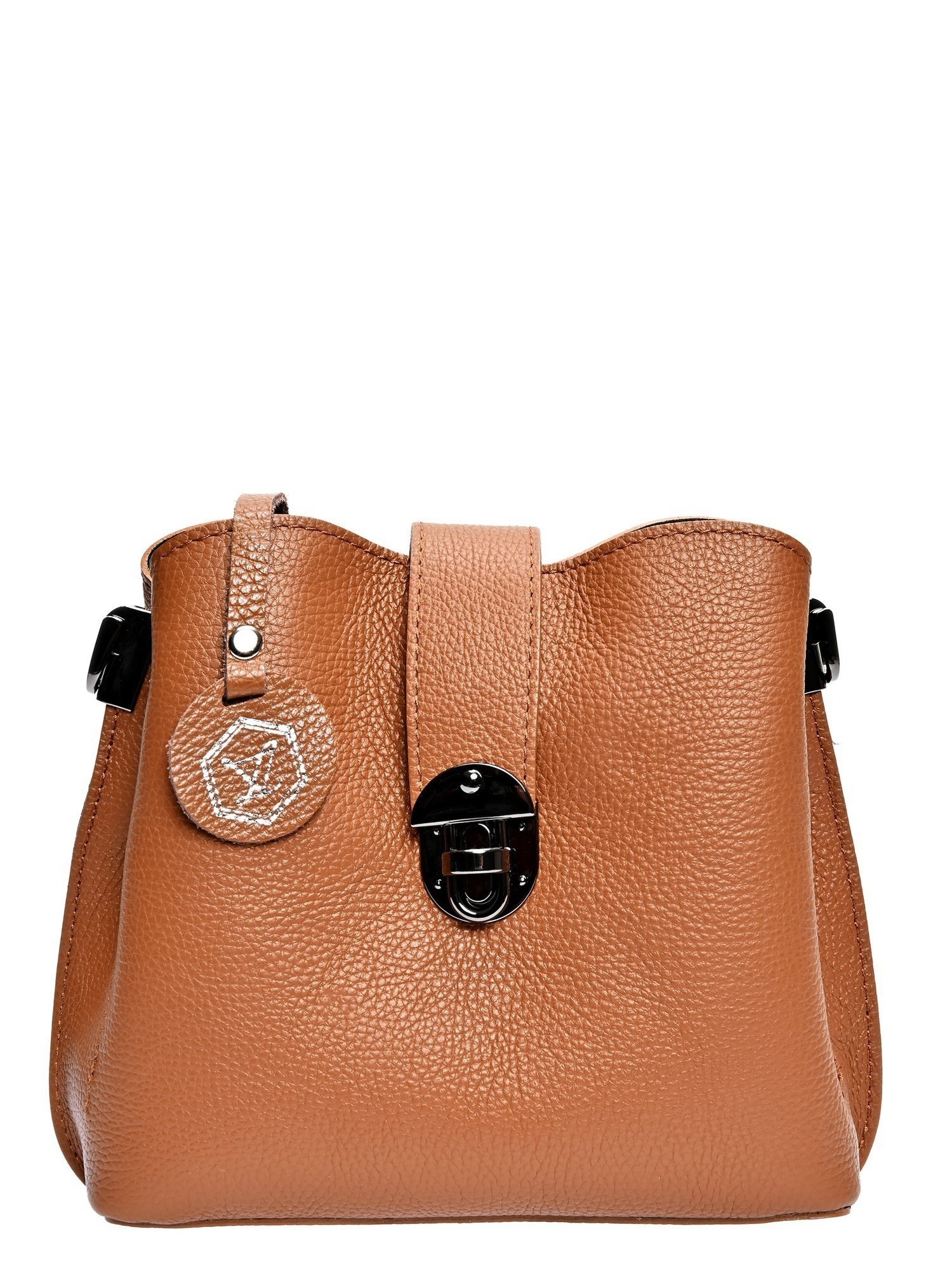 Luisa Vannini Brown Rundleer Tas