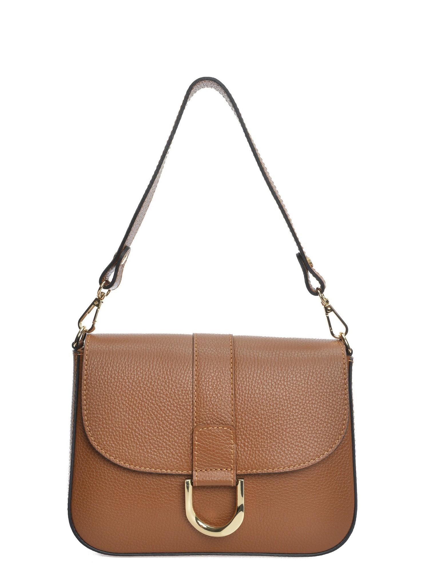 Anna Luchini Brown Rundleer Tas