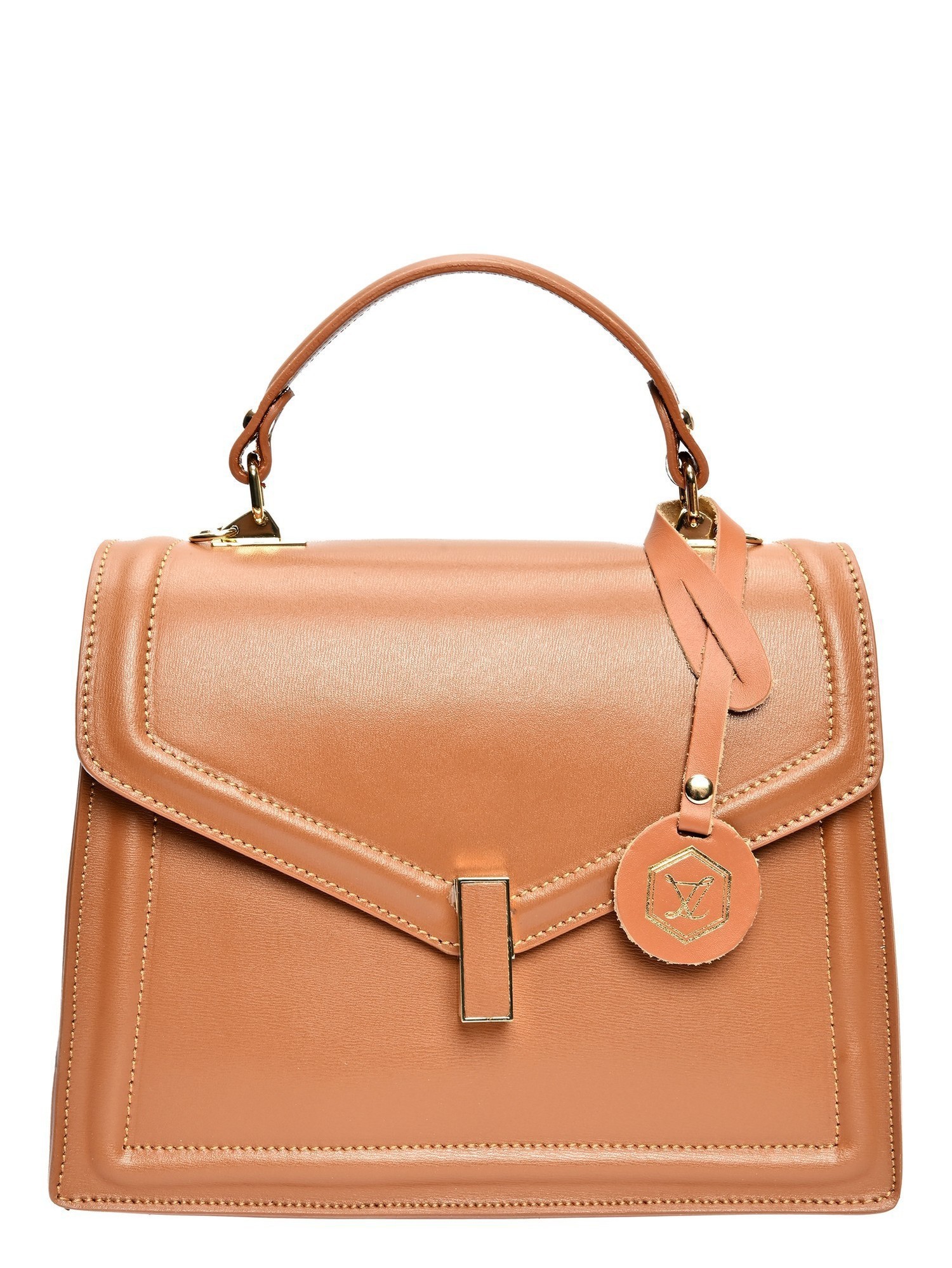 Luisa Vannini Brown Rundleer Tas