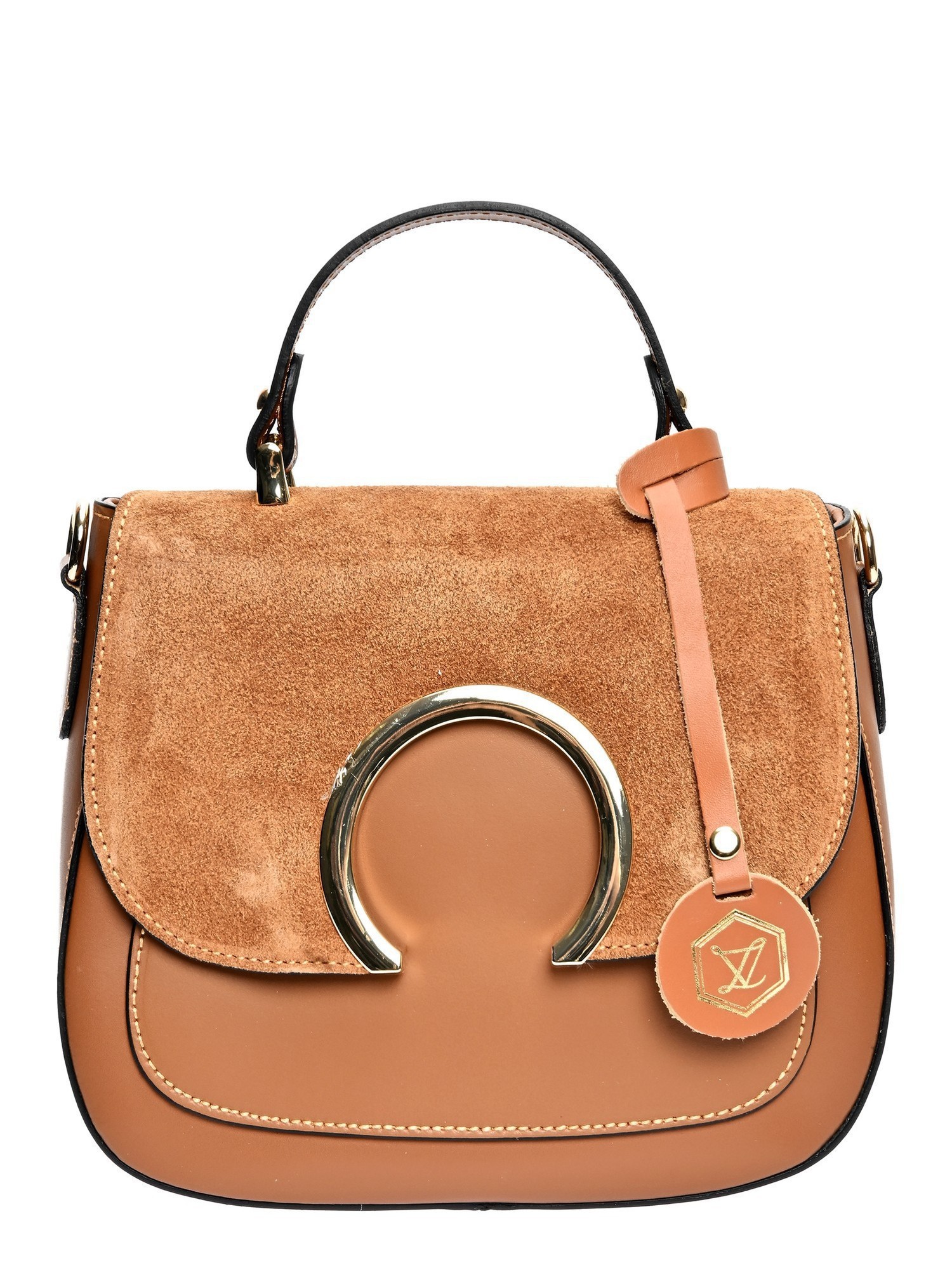Luisa Vannini Brown Rundleer Tas