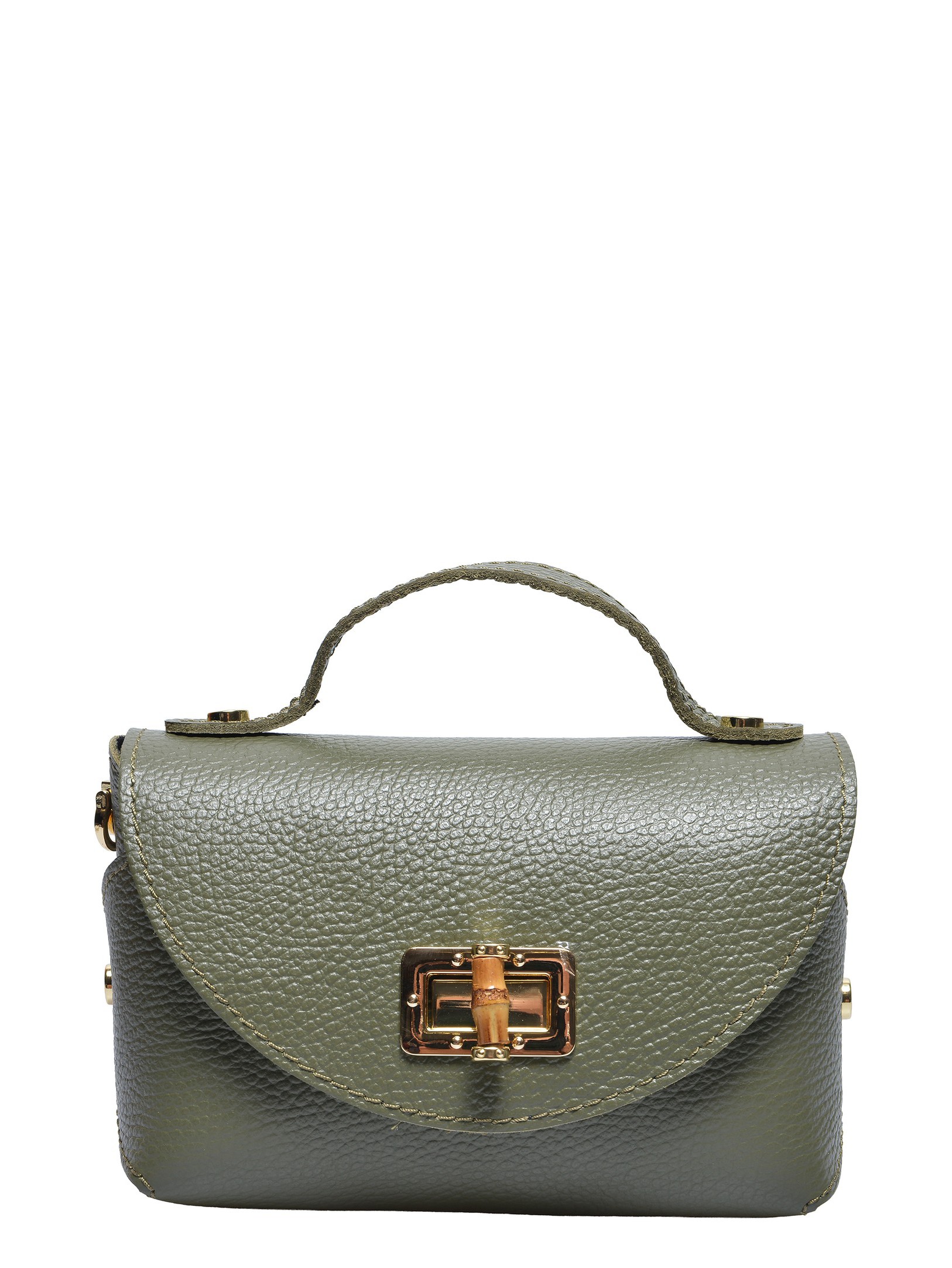Anna Luchini Groen Rundleer Tas