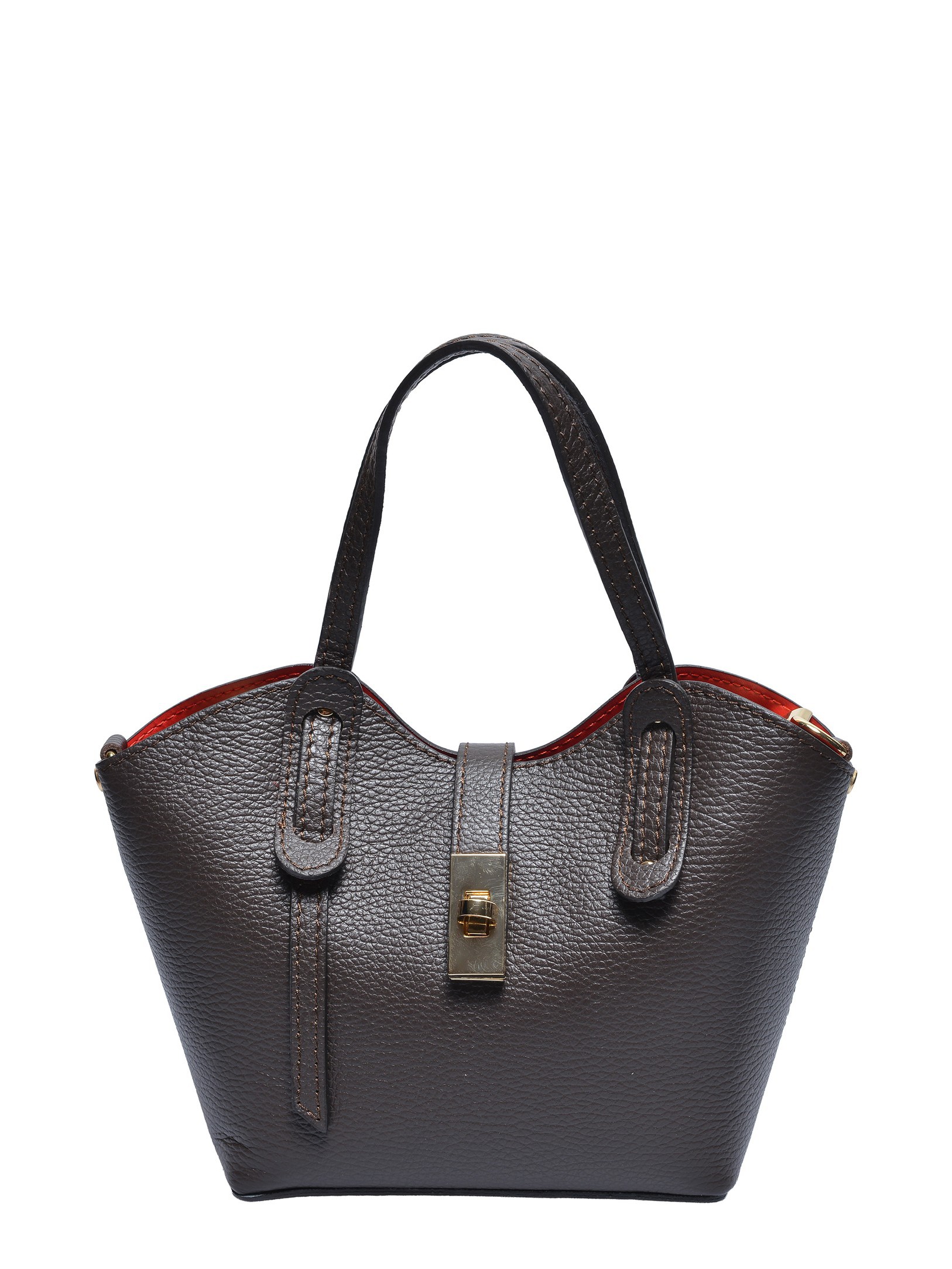 Anna Luchini Bordeauxrood Rundleer Tas
