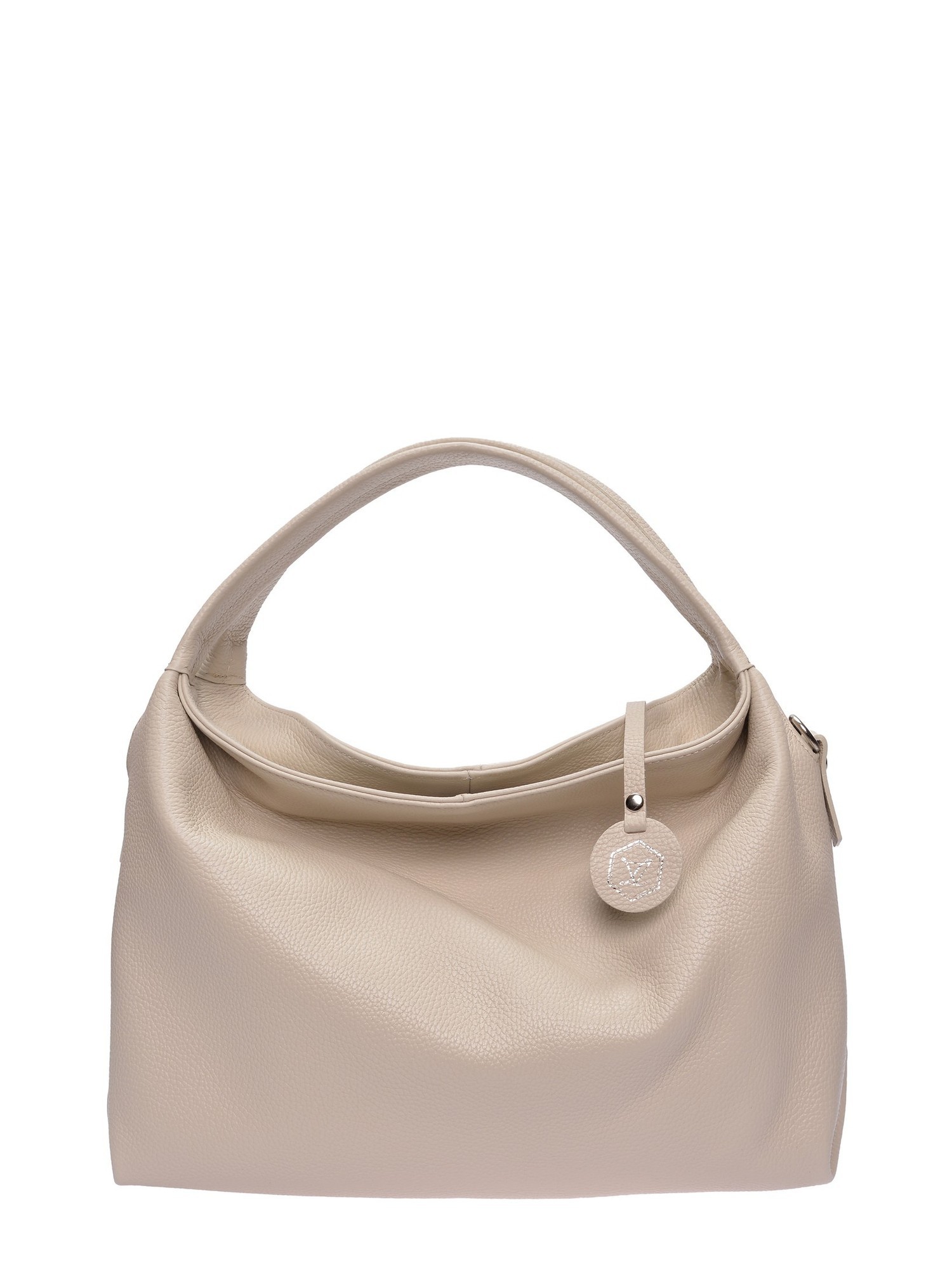 Luisa Vannini Beige Rundleer Tas