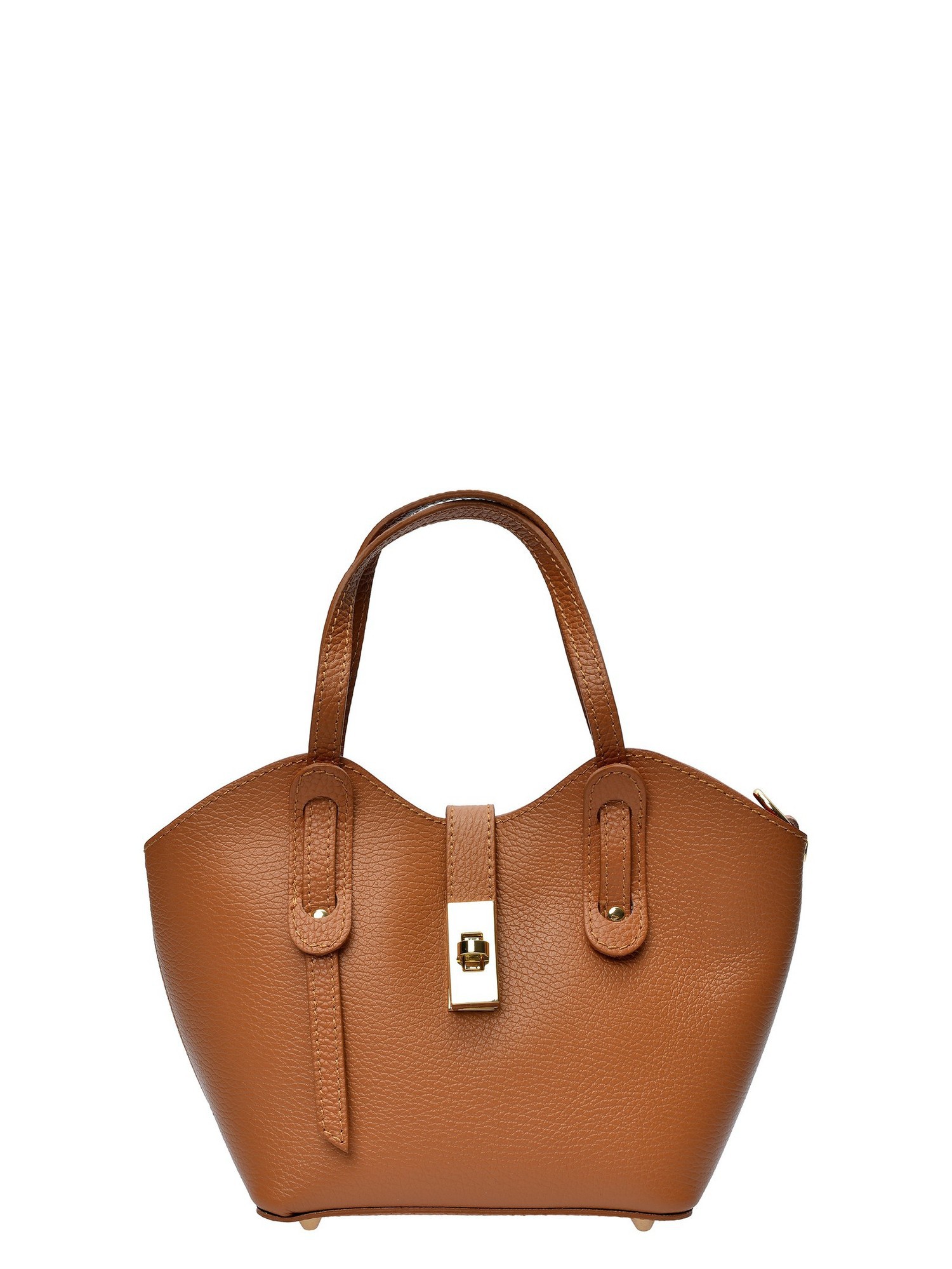 Anna Luchini Brown Rundleer Tas