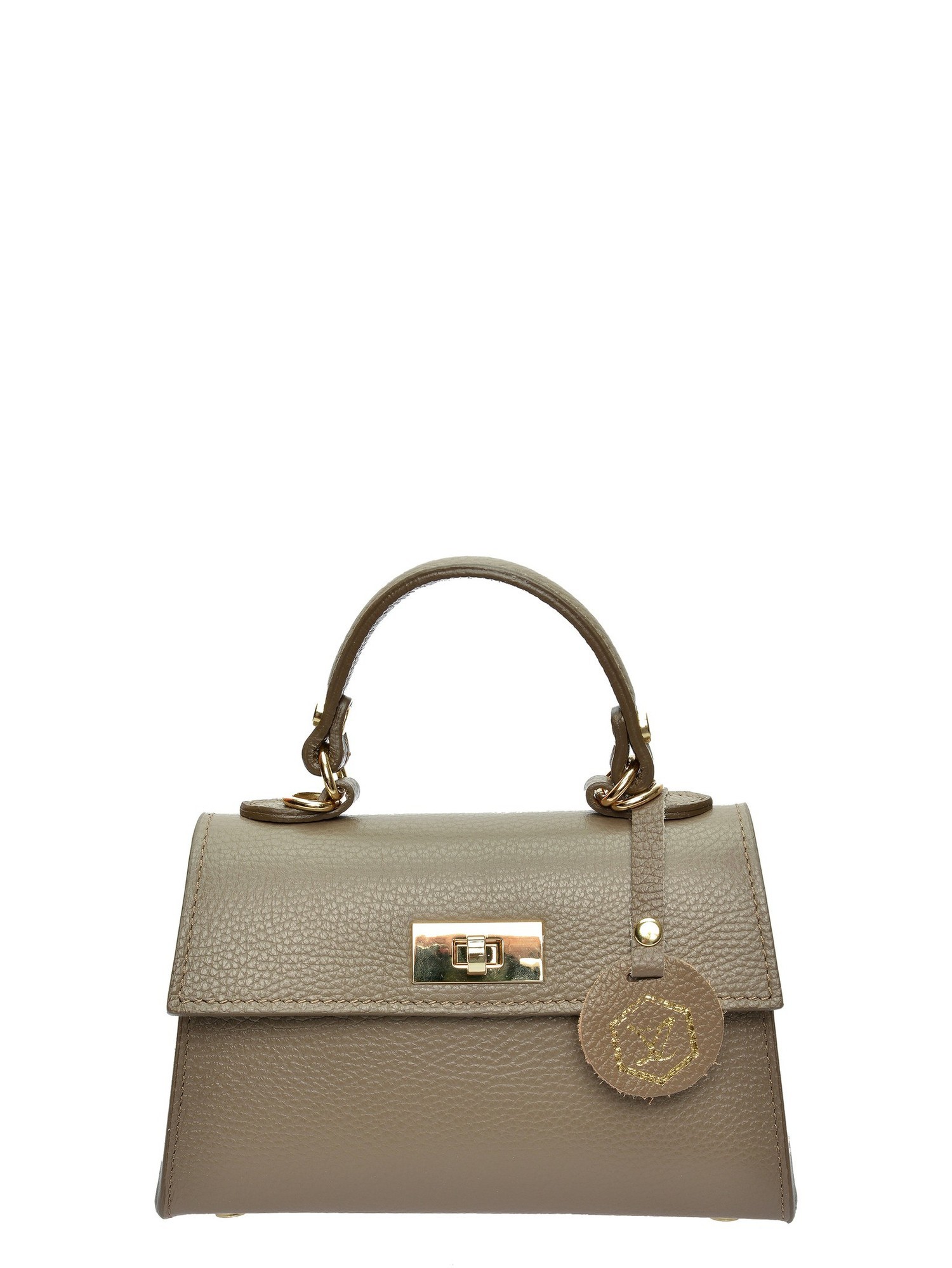 Luisa Vannini Beige Rundleer Tas