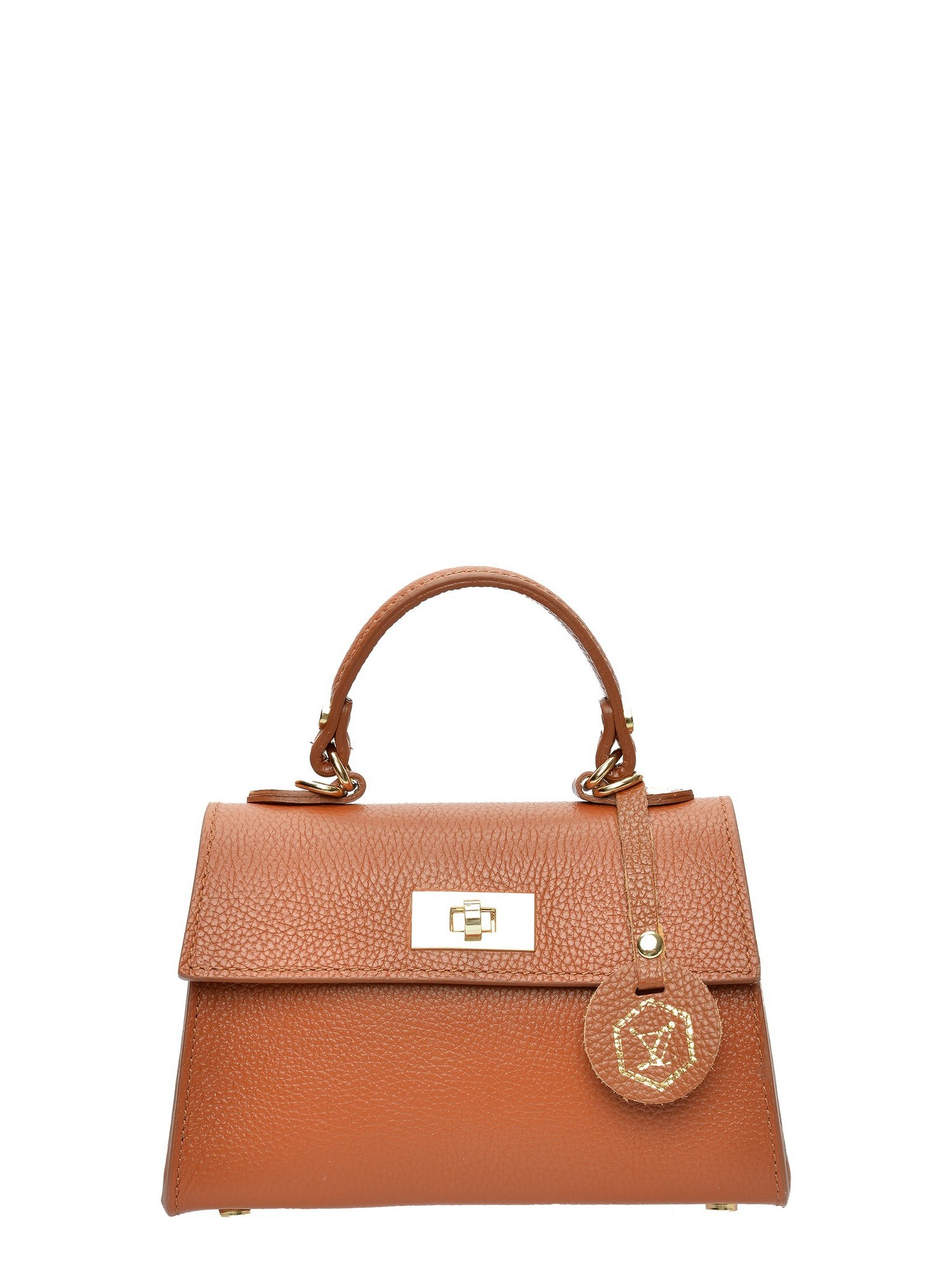 Luisa Vannini Brown Rundleer Tas