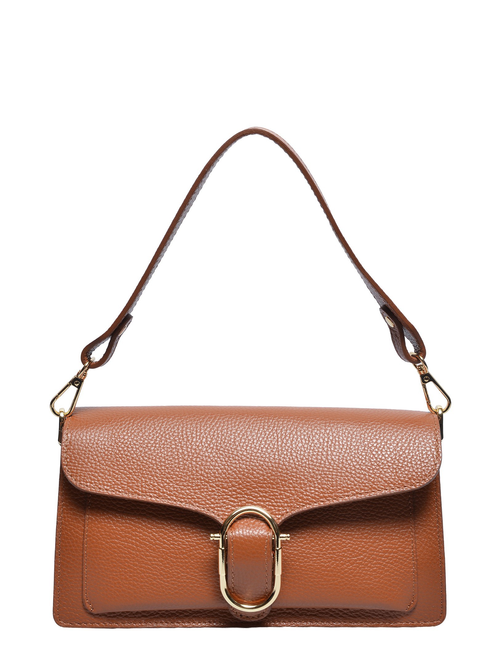Anna Luchini Brown Rundleer Tas