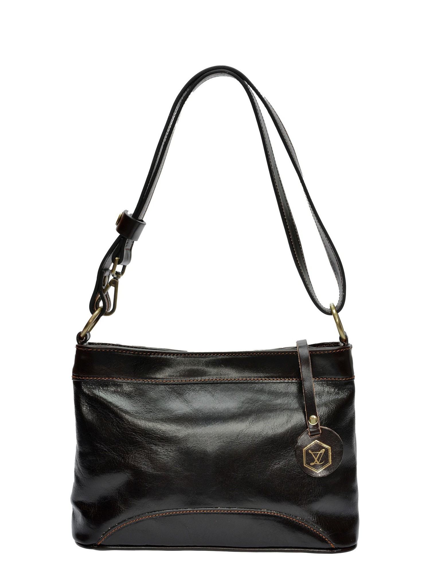 Luisa Vannini Bordeauxrood Rundleer Tas